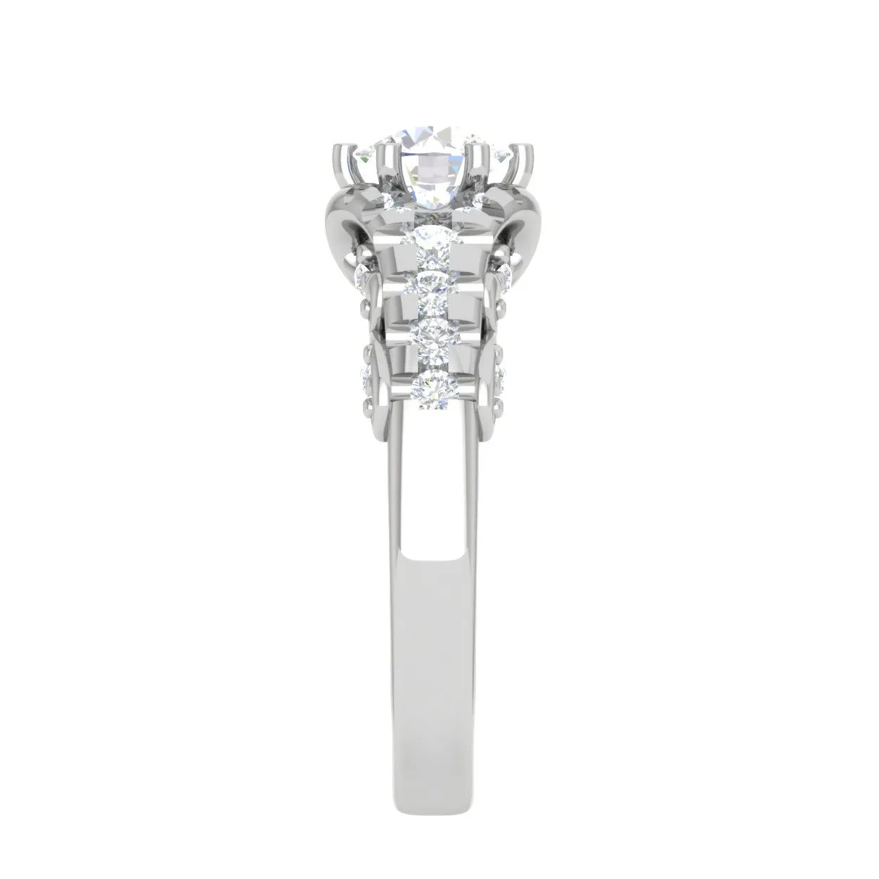 0.50 cts. Solitaire Designer Platinum Diamond Engagement Ring  for Women JL PT WB6030E