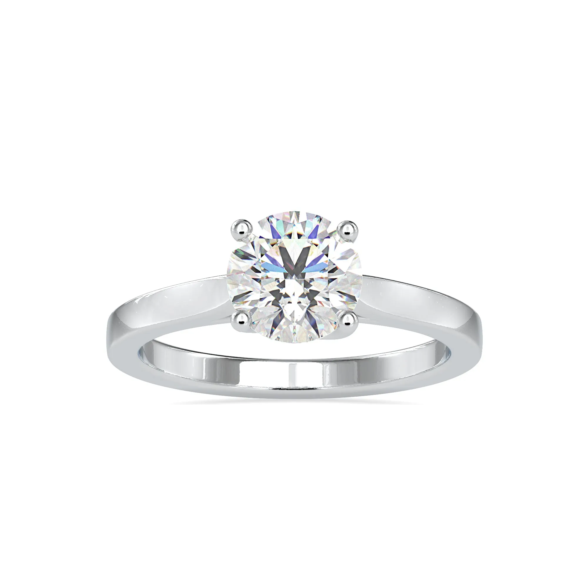 0.50cts. Solitaire Platinum Solitaire Engagement Ring JL PT 0128