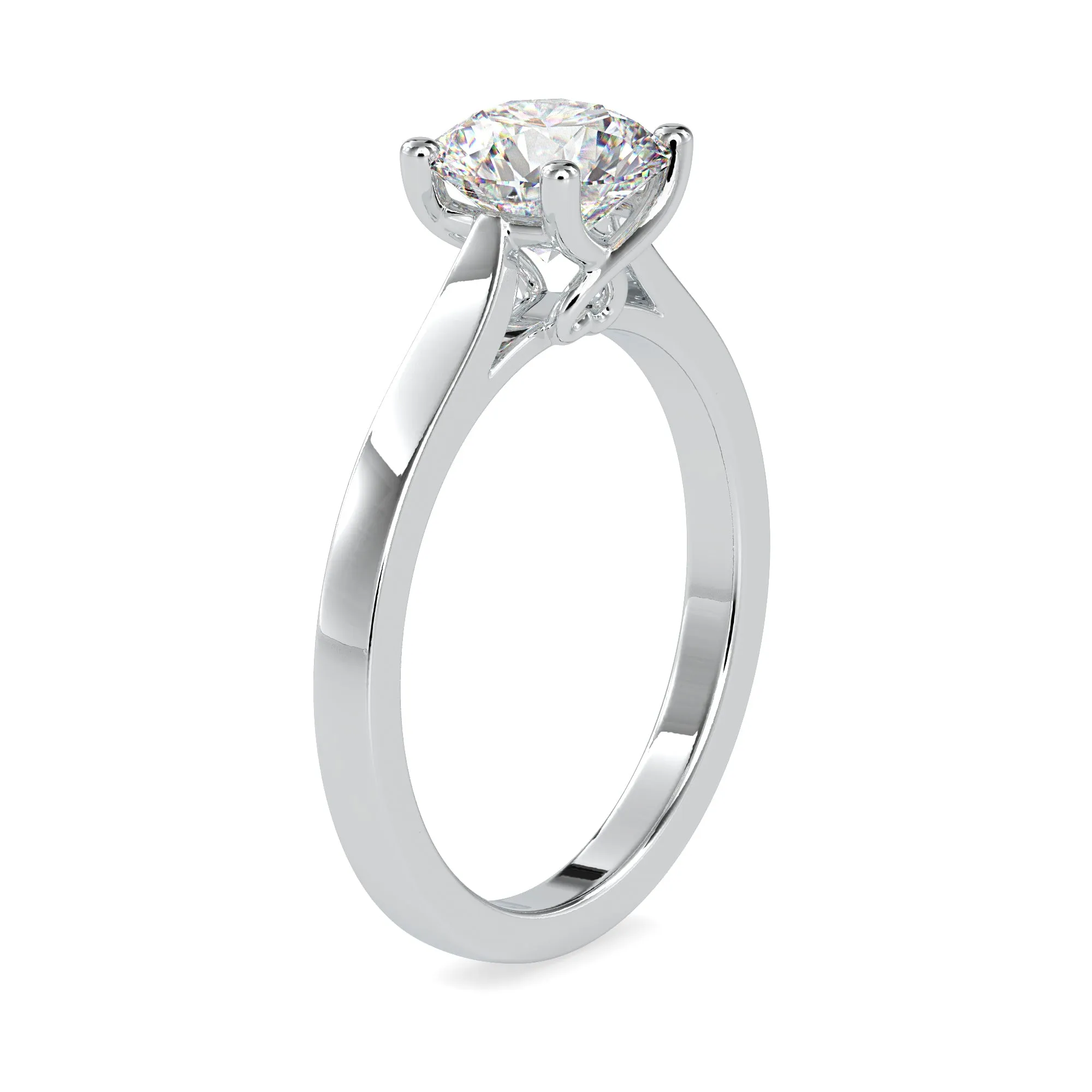 0.50cts. Solitaire Platinum Solitaire Engagement Ring JL PT 0128