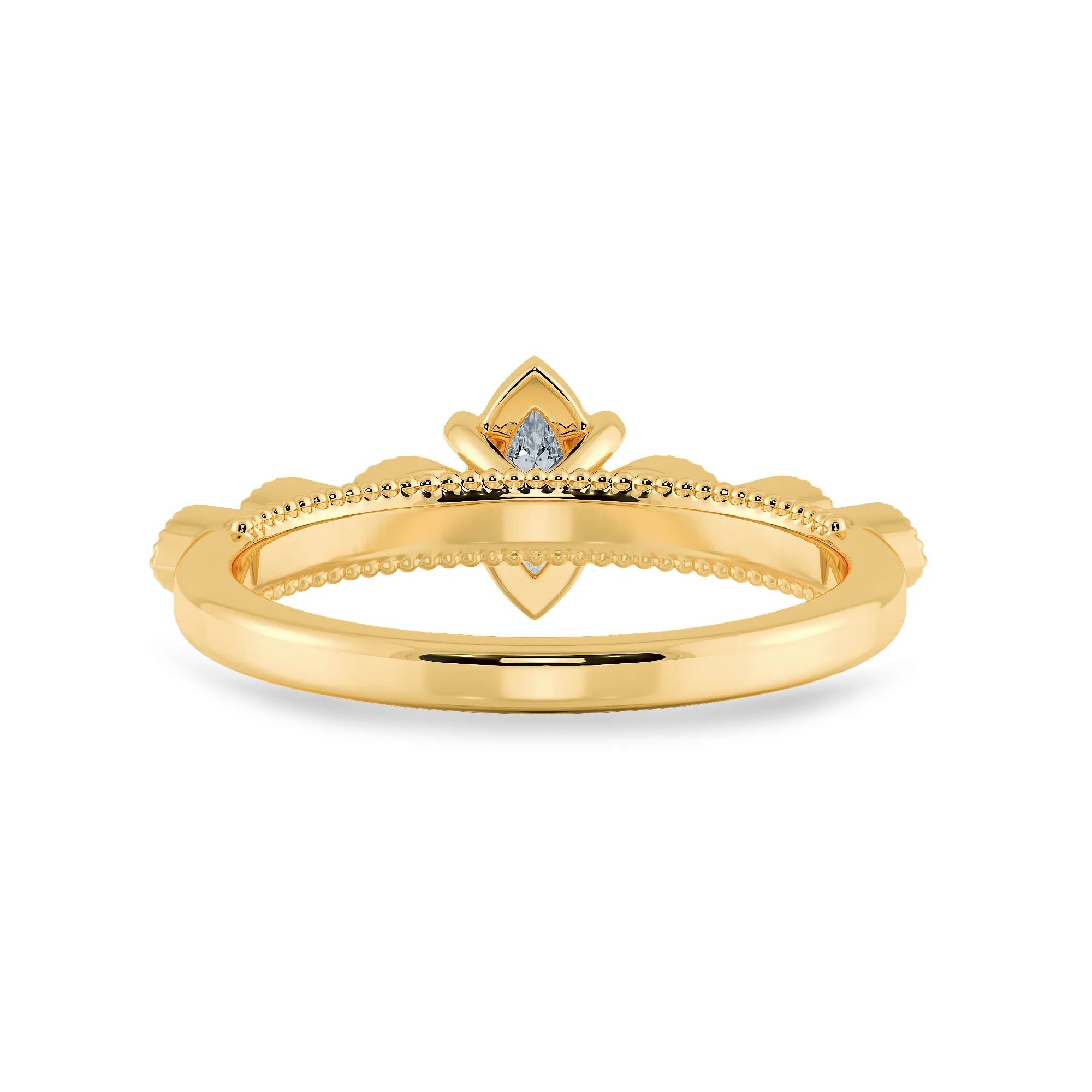 0.70ts. Marquise Cut Solitaire Diamond Accents 18K Yellow Gold Ring JL AU 2019Y-B