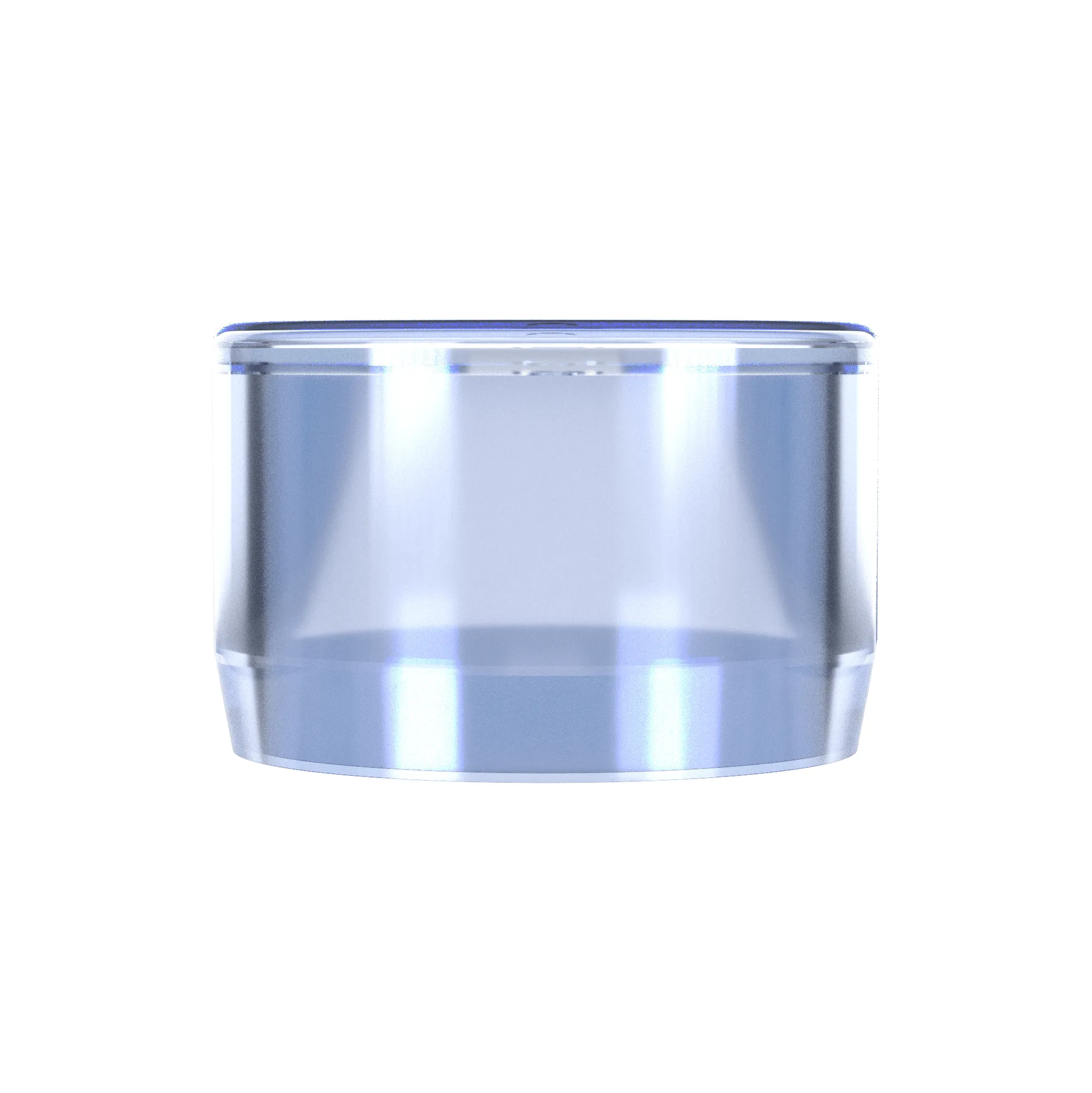 1-1/2 in. External Flat PVC End Cap, Furniture Grade - Clear