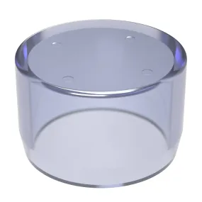 1-1/2 in. External Flat PVC End Cap, Furniture Grade - Clear
