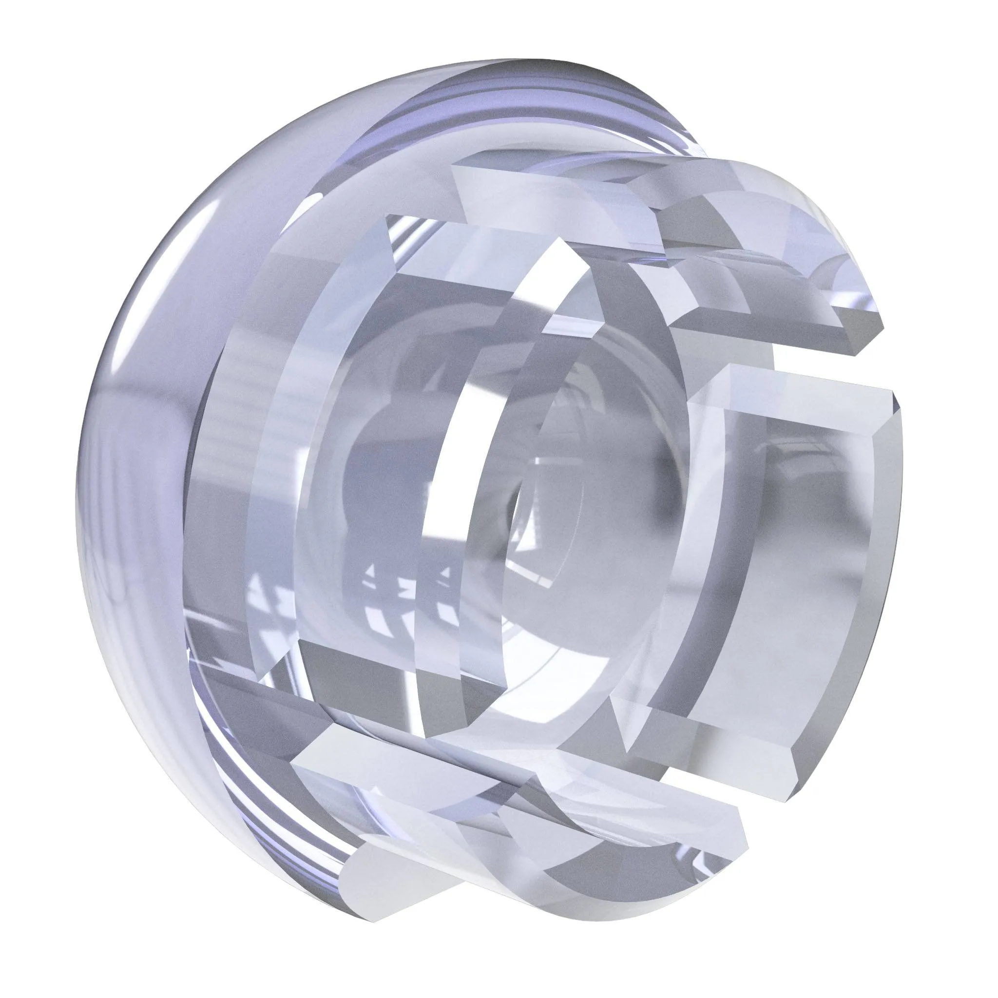 1-1/4 in. Internal Ball PVC Cap, Furniture Grade - Clear