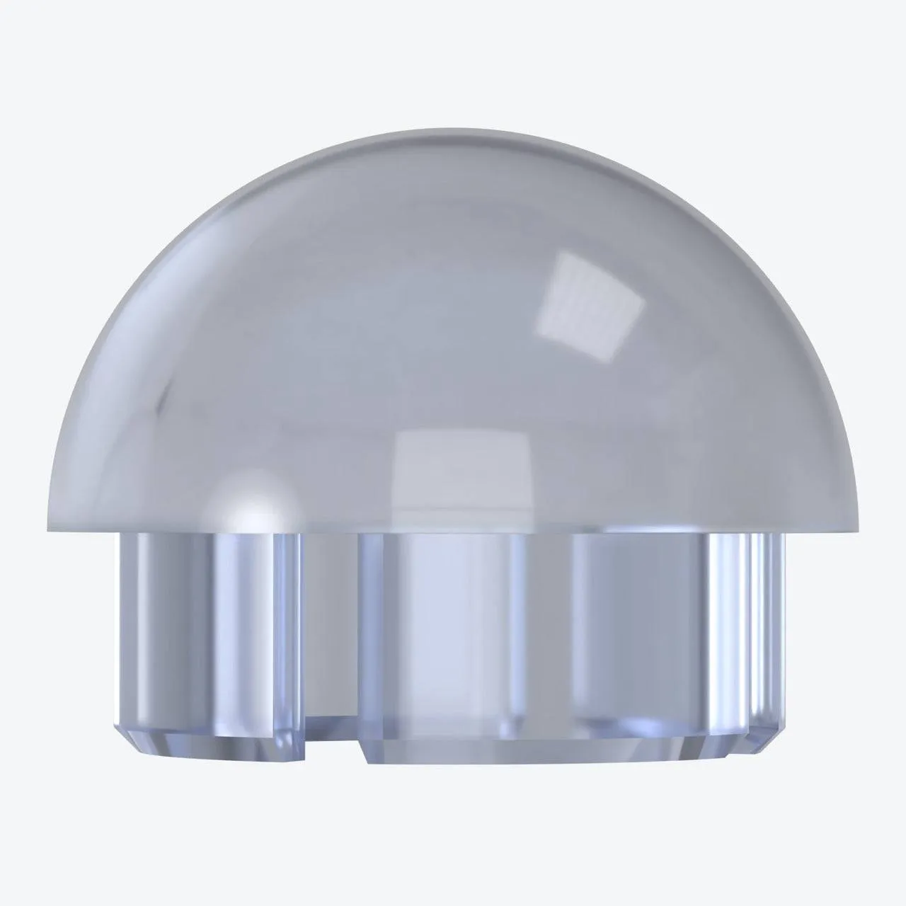 1-1/4 in. Internal Ball PVC Cap, Furniture Grade - Clear