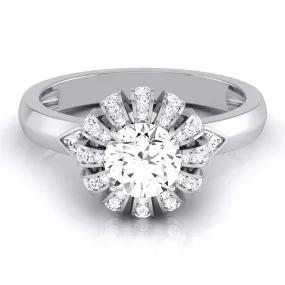 1-Carat Solitaire Designer Platinum Diamond Ring  for Women JL PT 8052-C