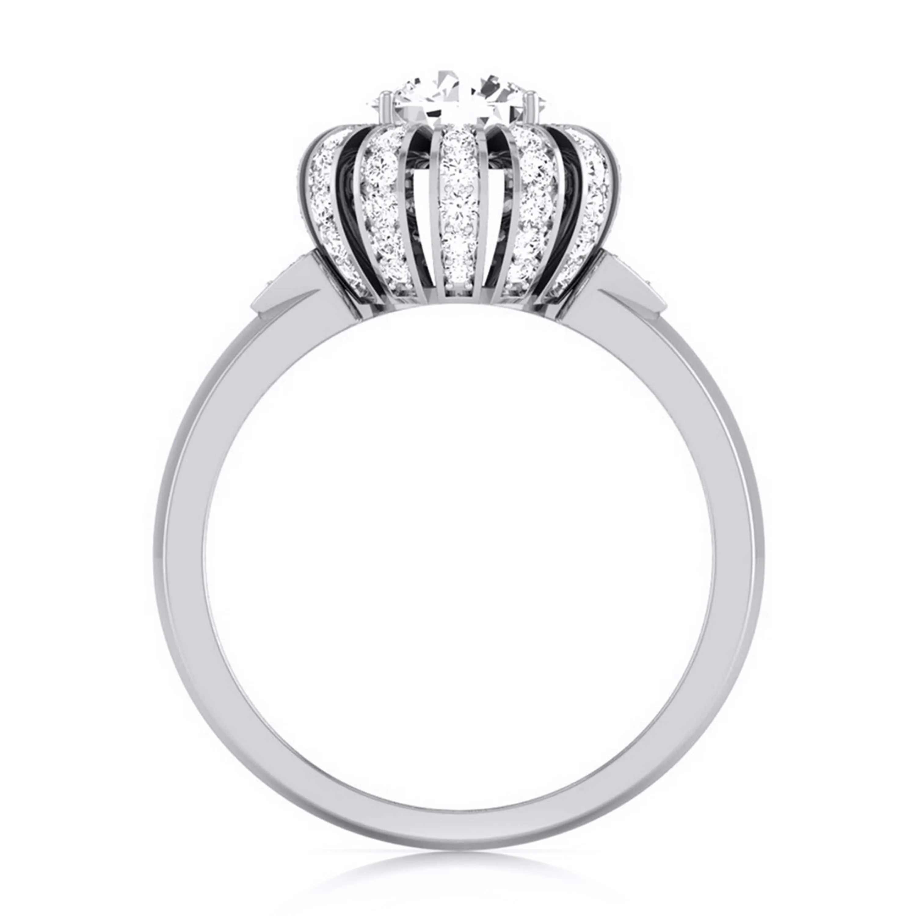 1-Carat Solitaire Designer Platinum Diamond Ring  for Women JL PT 8052-C