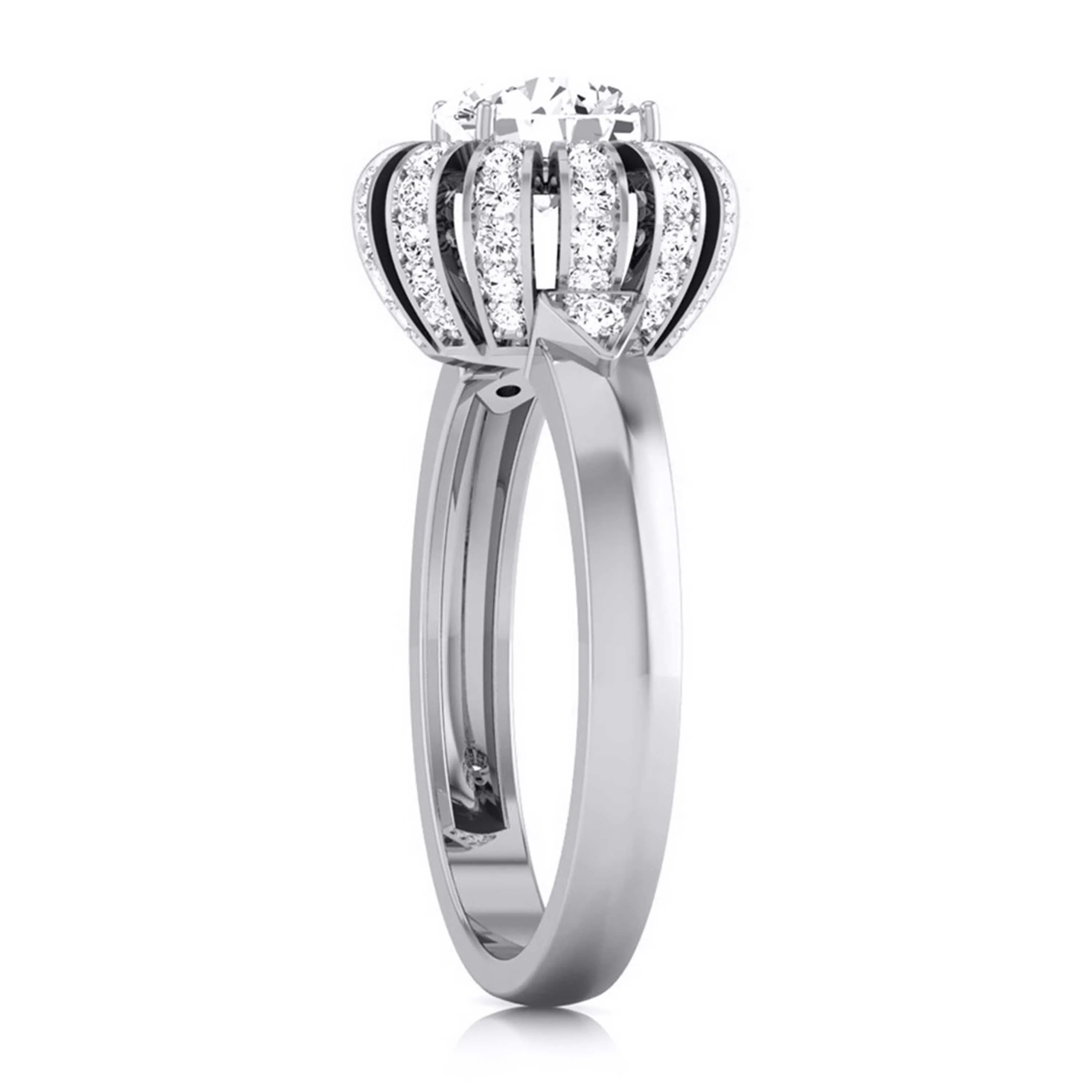 1-Carat Solitaire Designer Platinum Diamond Ring  for Women JL PT 8052-C
