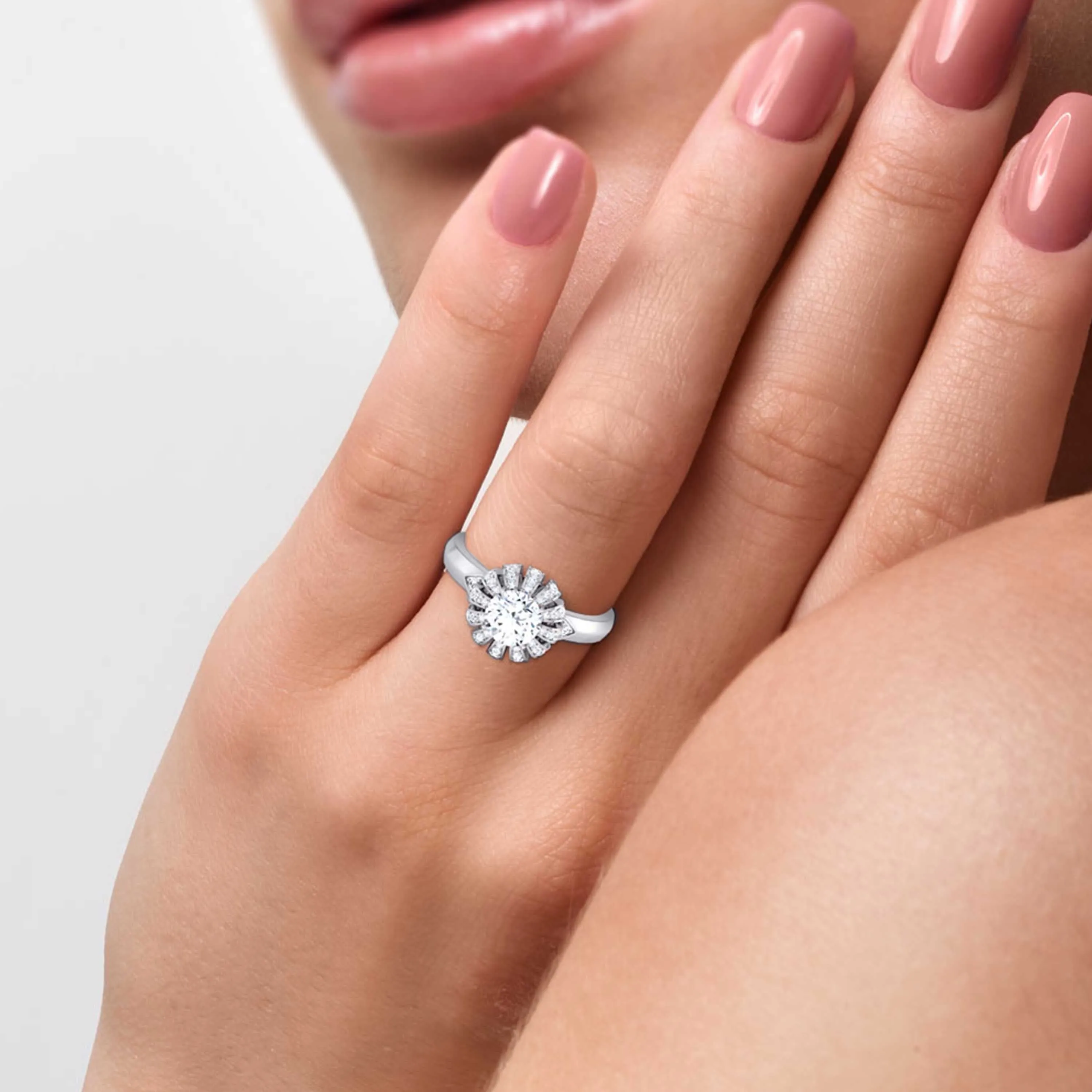 1-Carat Solitaire Designer Platinum Diamond Ring  for Women JL PT 8052-C