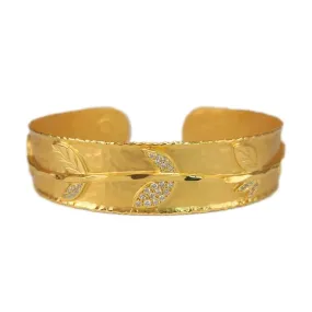 14K Gold & Diamond Vine Cuff - M8863