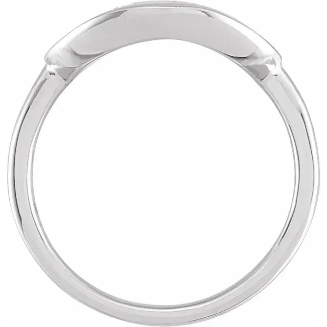 14K White Gold .06 CTW Natural Diamond Initial Y Ring