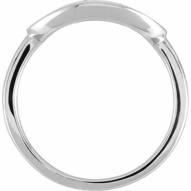 14K White Gold 1/8 CTW Natural Diamond Initial B Ring