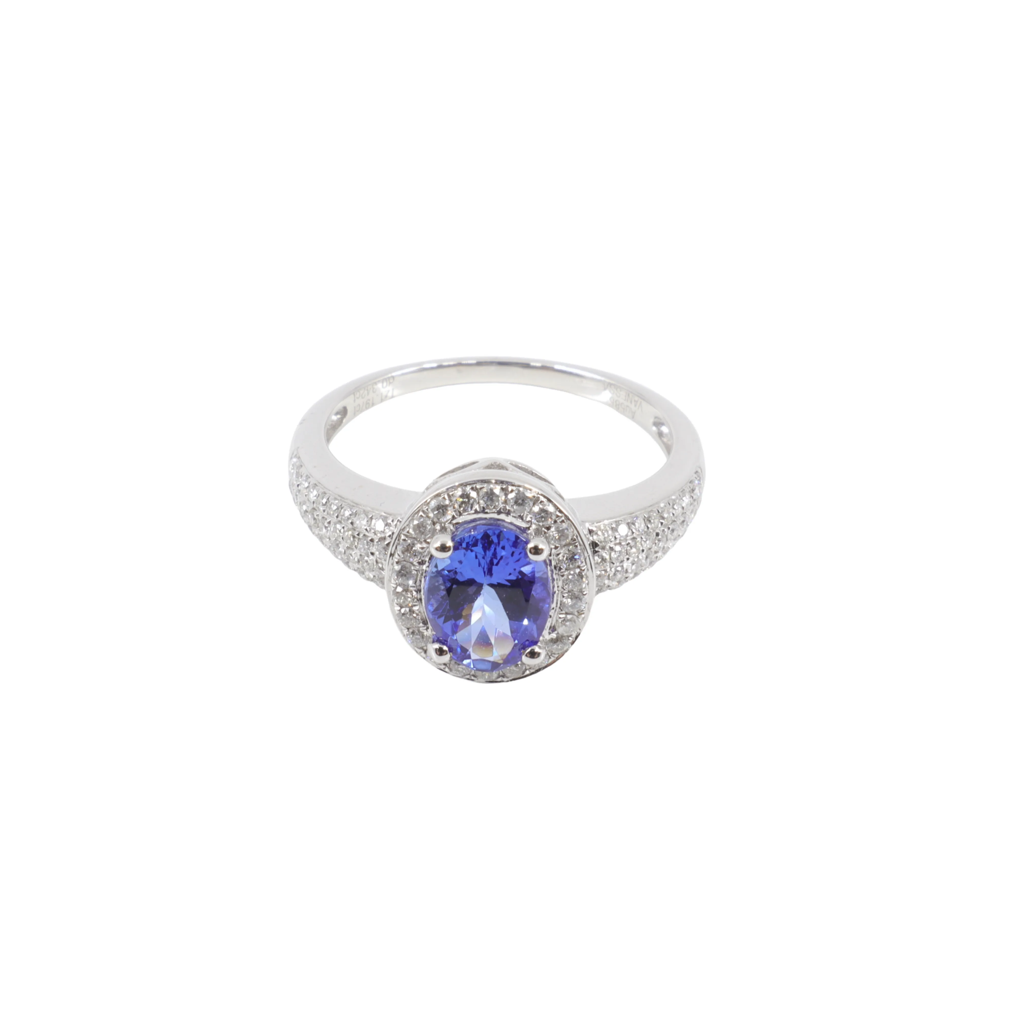14K White Gold Tanzanite and Diamond Ring - 20764814