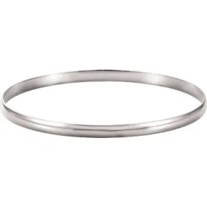 14K Yellow 2mm Half Round Bangle Bracelet