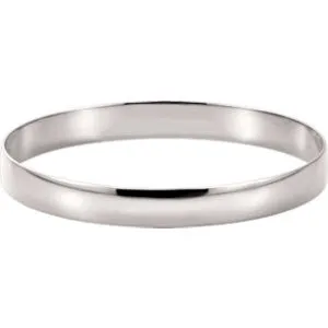 14K Yellow 2mm Half Round Bangle Bracelet