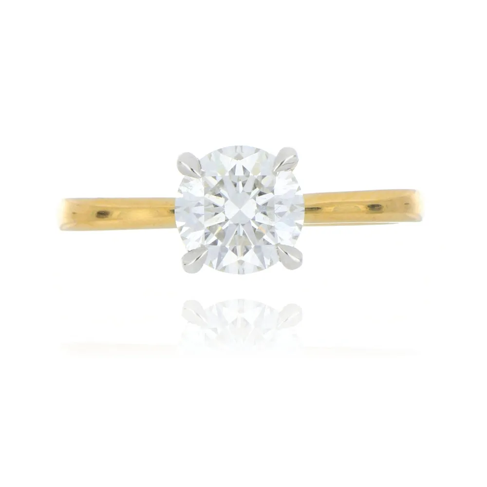 18ct Yellow Gold 1.40ct Diamond Solitaire Ring