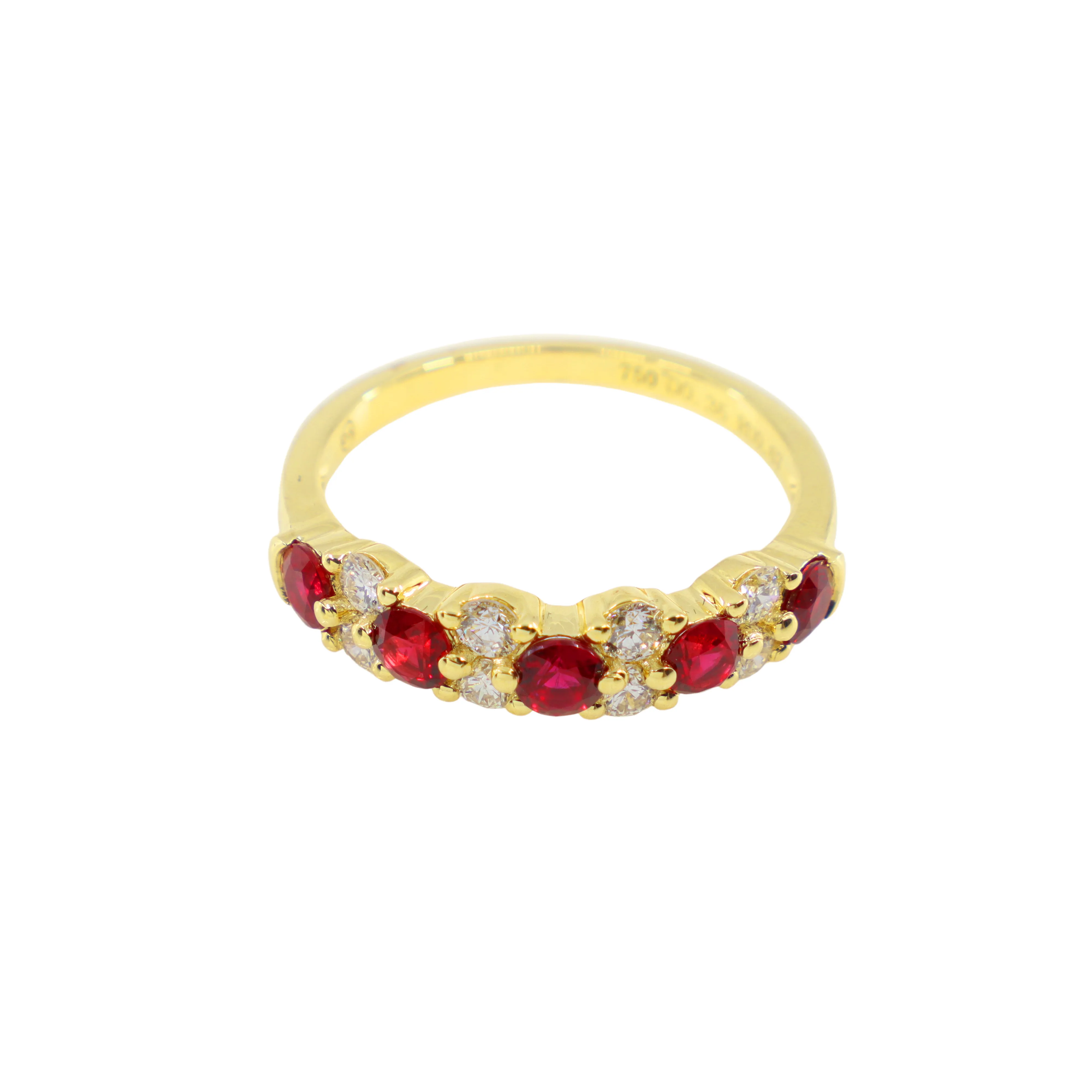 18K Yellow Gold Ruby and Diamond Ring - 20774059