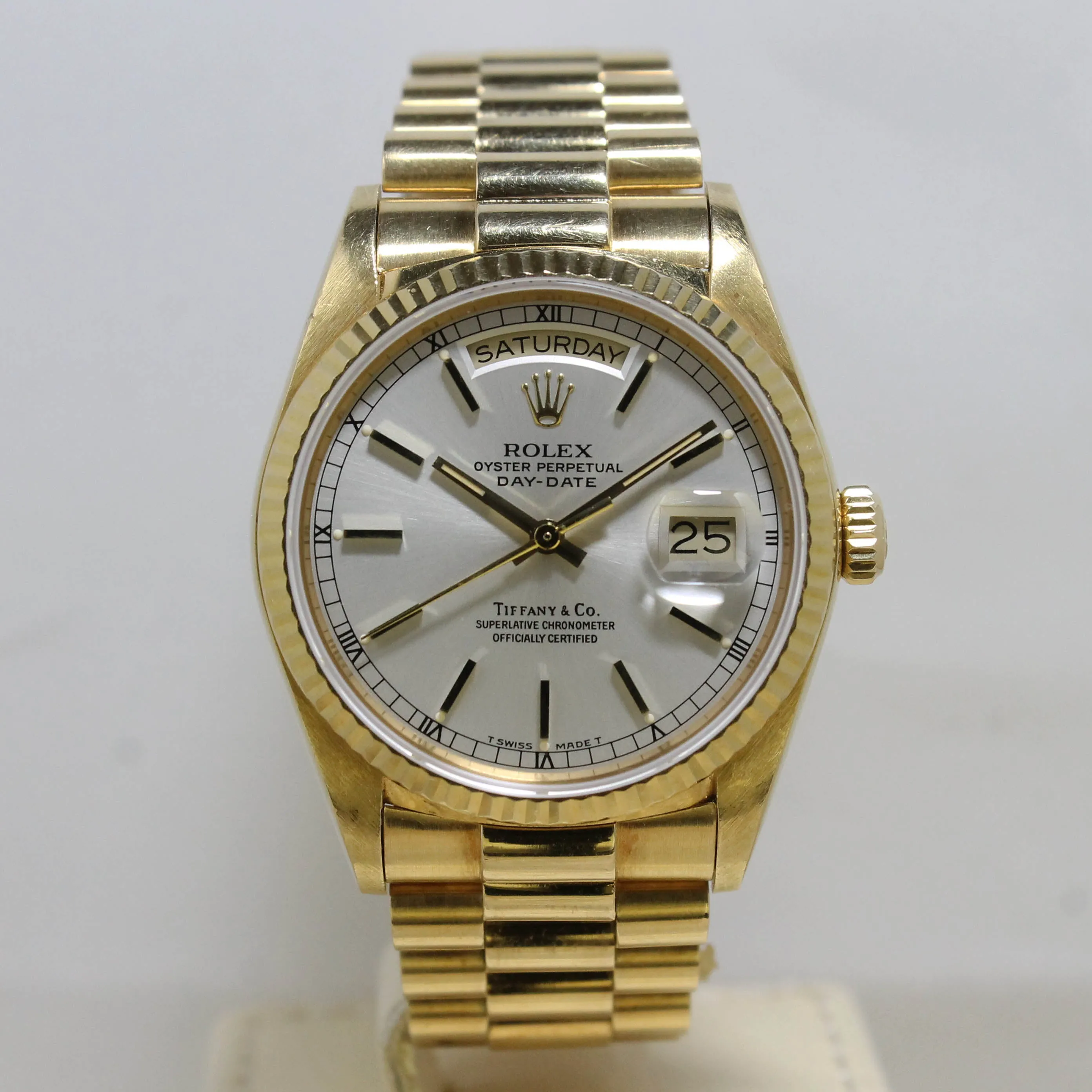 1986 Rolex Day Date Silver Dial 'Tiffany & Co' Ref. 18038