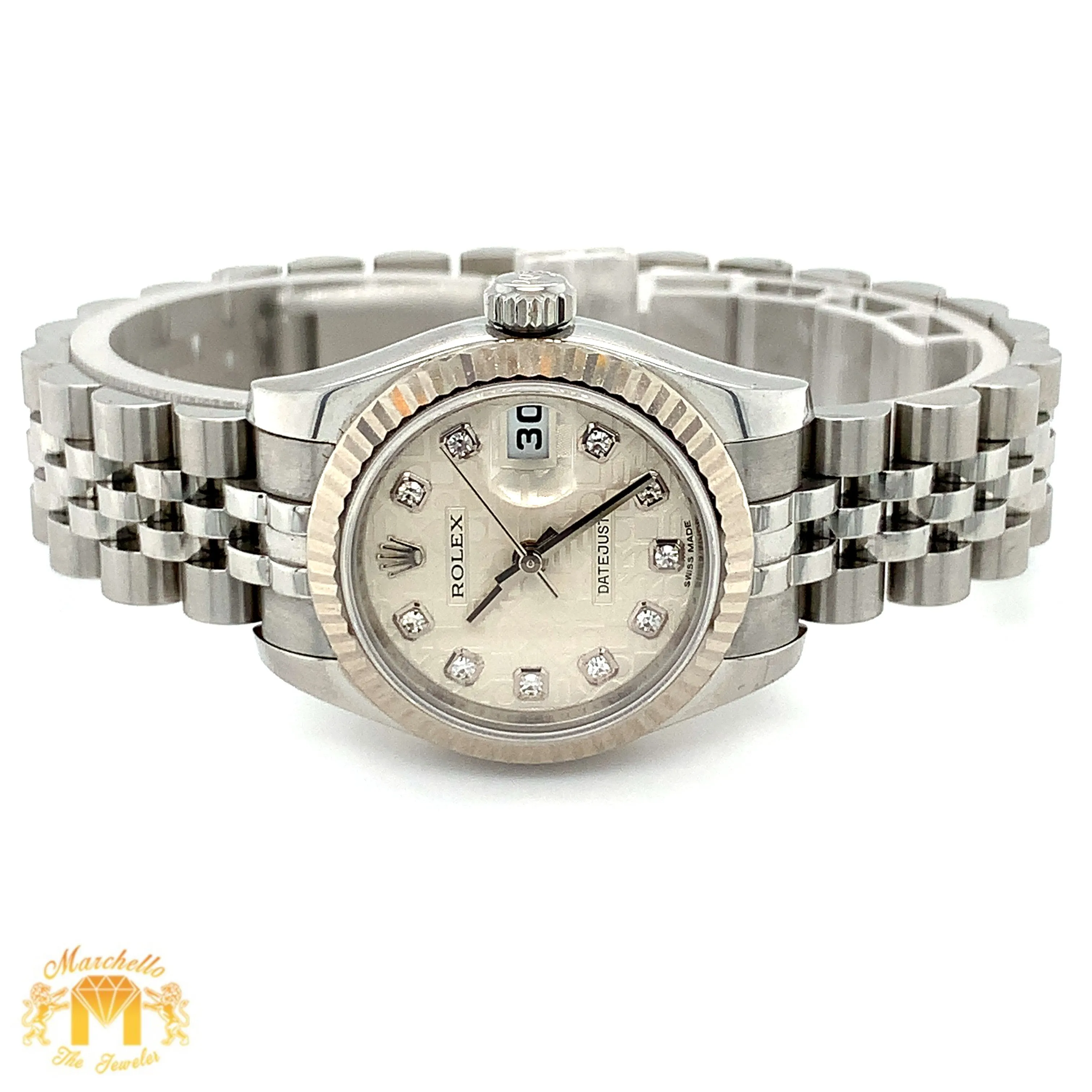 26mm Ladies`Rolex Datejust Watch with Stainless Steel Jubilee Bracelet