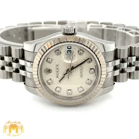 26mm Ladies`Rolex Datejust Watch with Stainless Steel Jubilee Bracelet