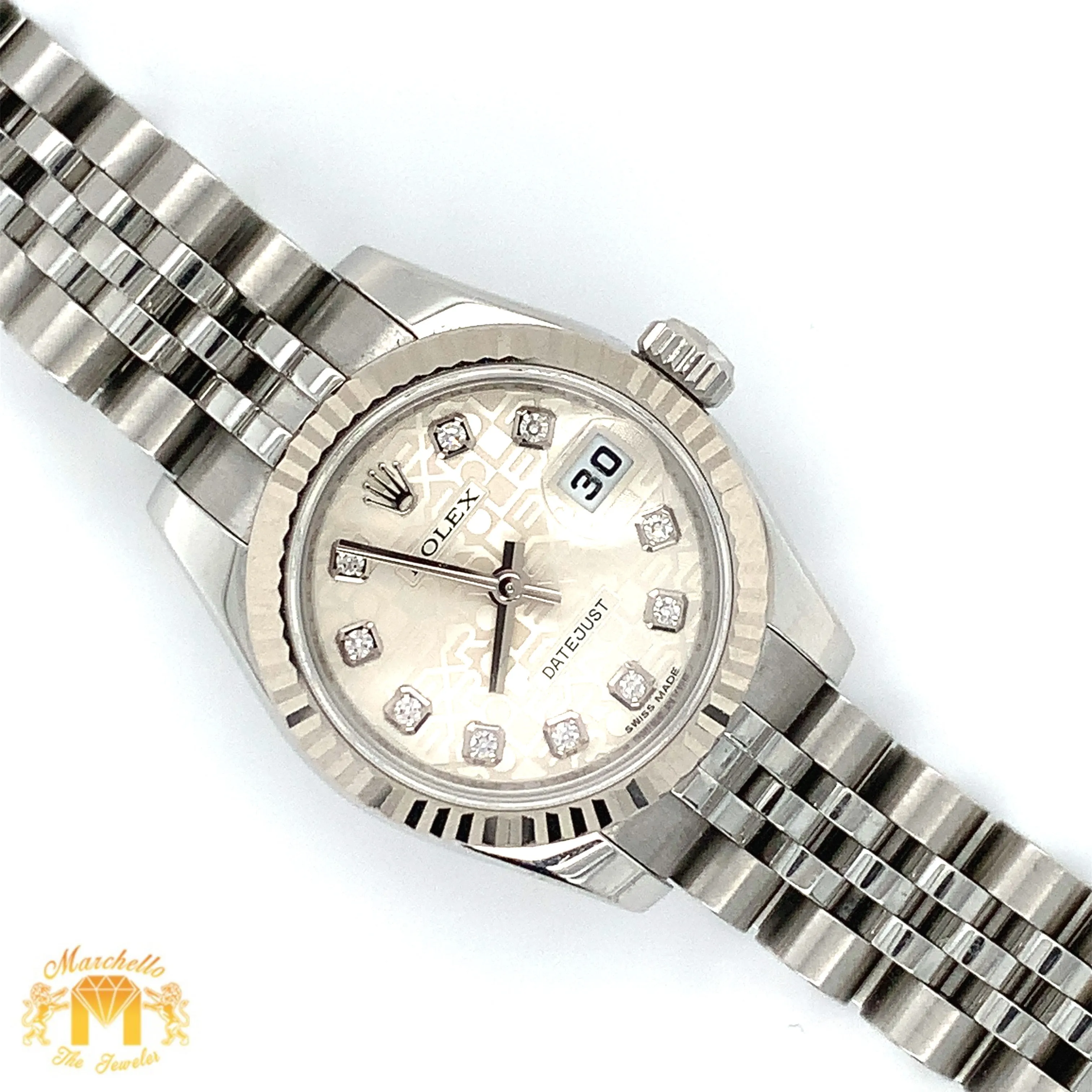 26mm Ladies`Rolex Datejust Watch with Stainless Steel Jubilee Bracelet