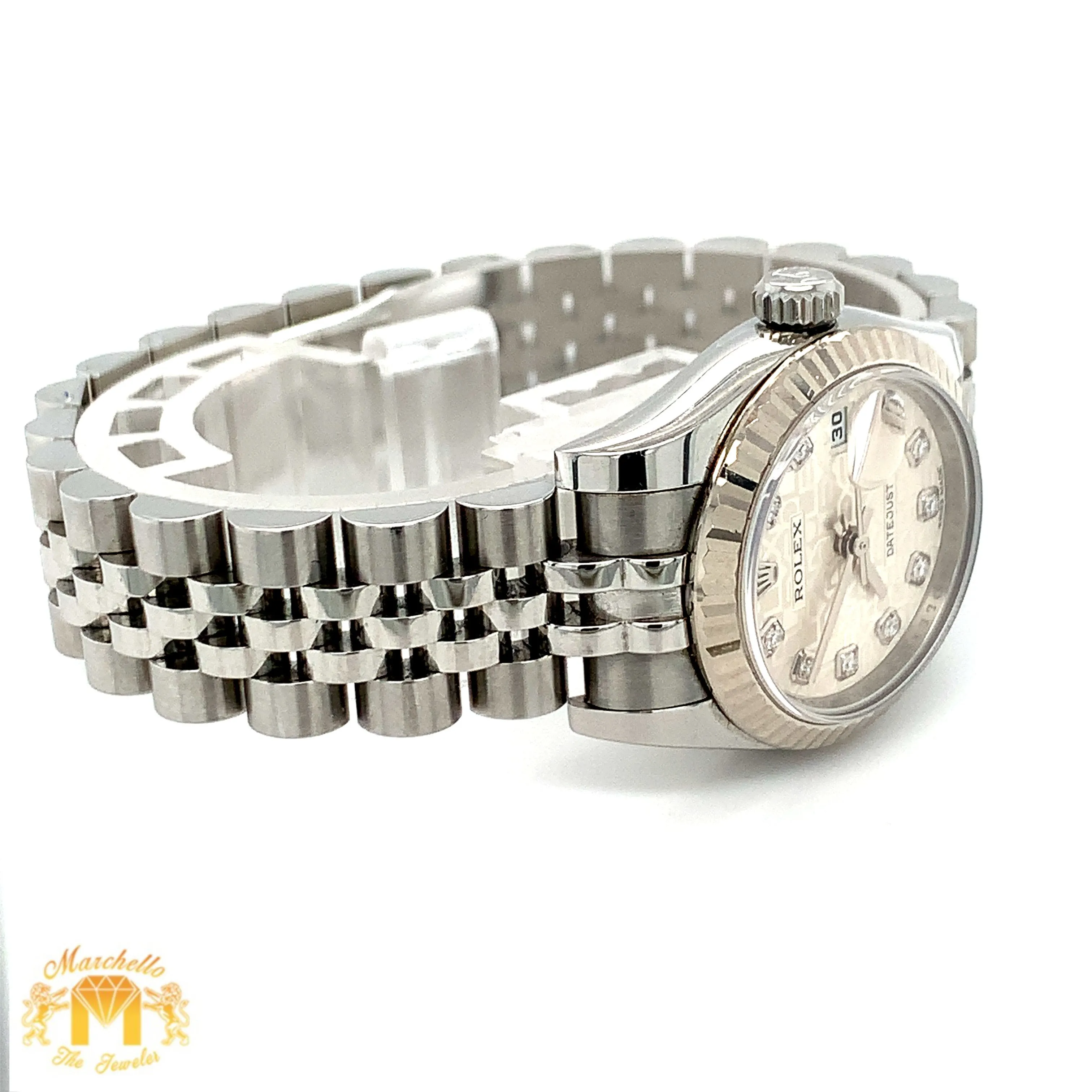 26mm Ladies`Rolex Datejust Watch with Stainless Steel Jubilee Bracelet