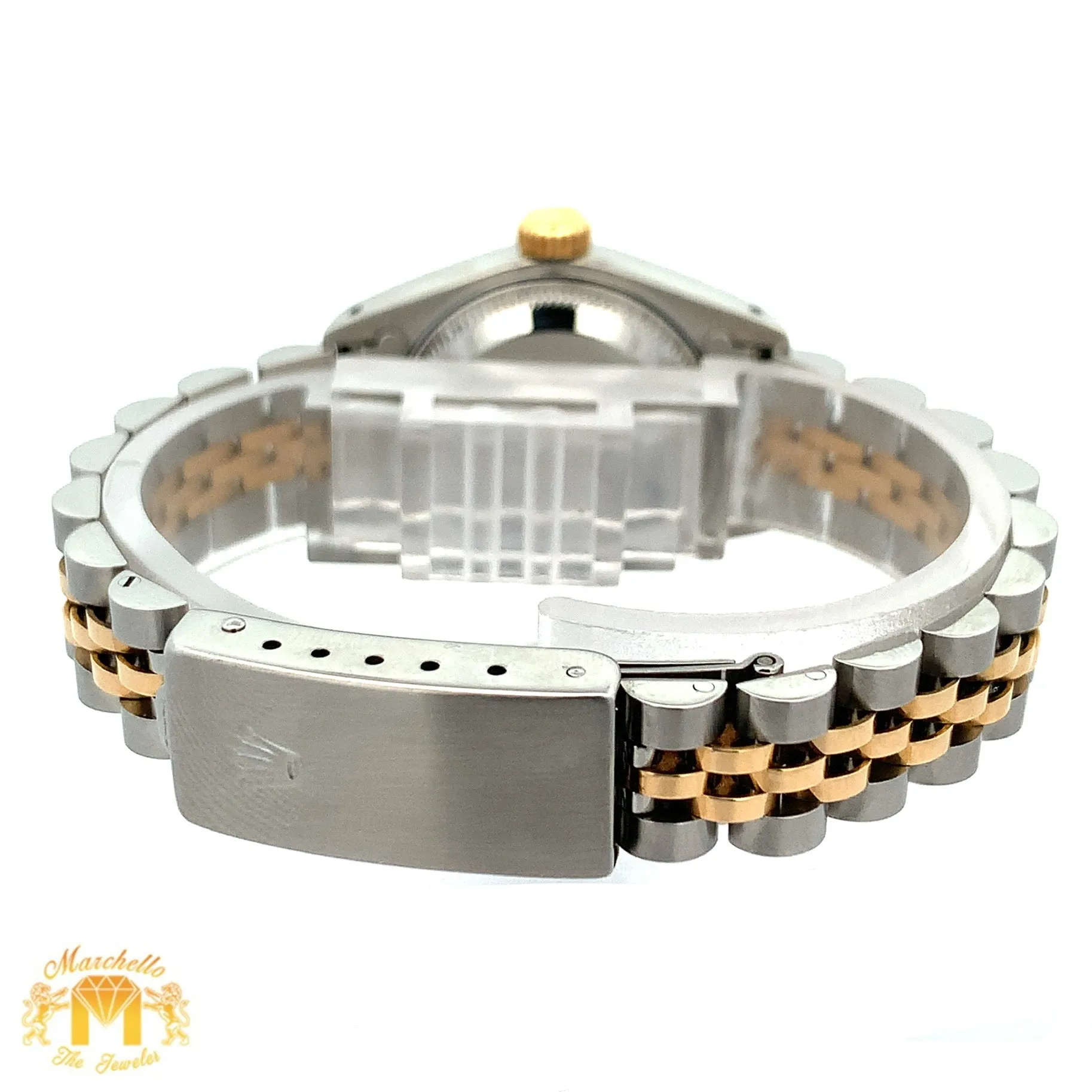 26mm Ladies`Rolex Watch with Two-Tone Jubilee Bracelet (champagne dial, fluted bezel)