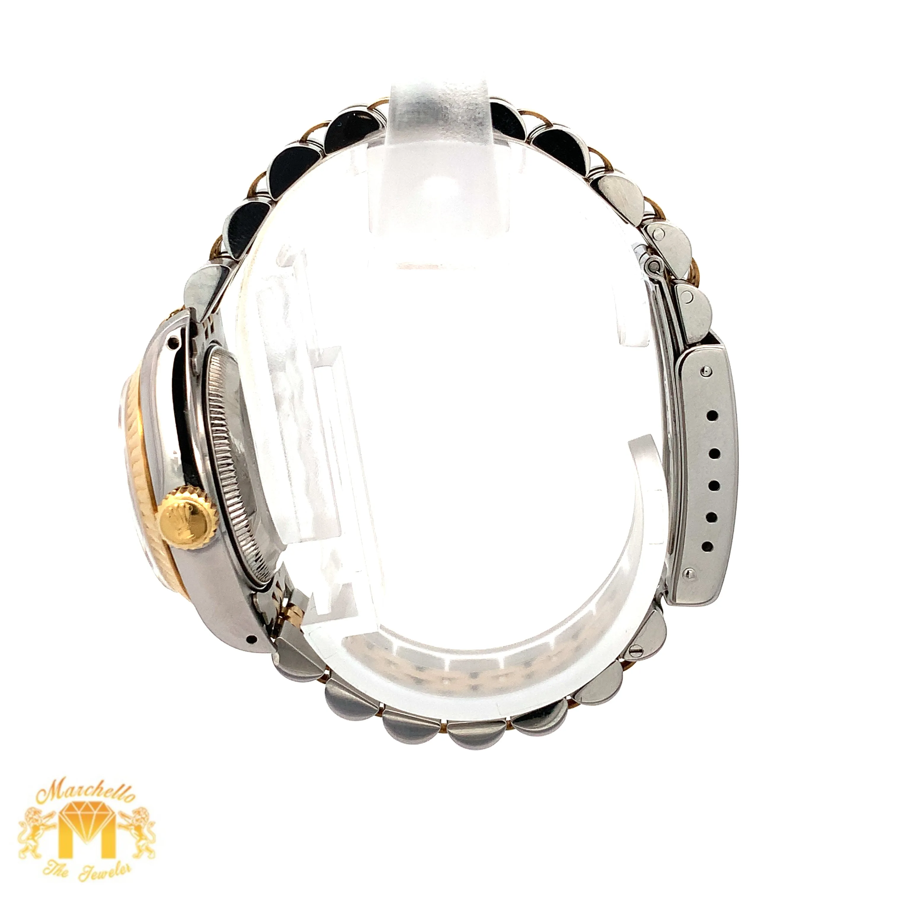 26mm Ladies`Rolex Watch with Two-Tone Jubilee Bracelet (champagne dial, fluted bezel)
