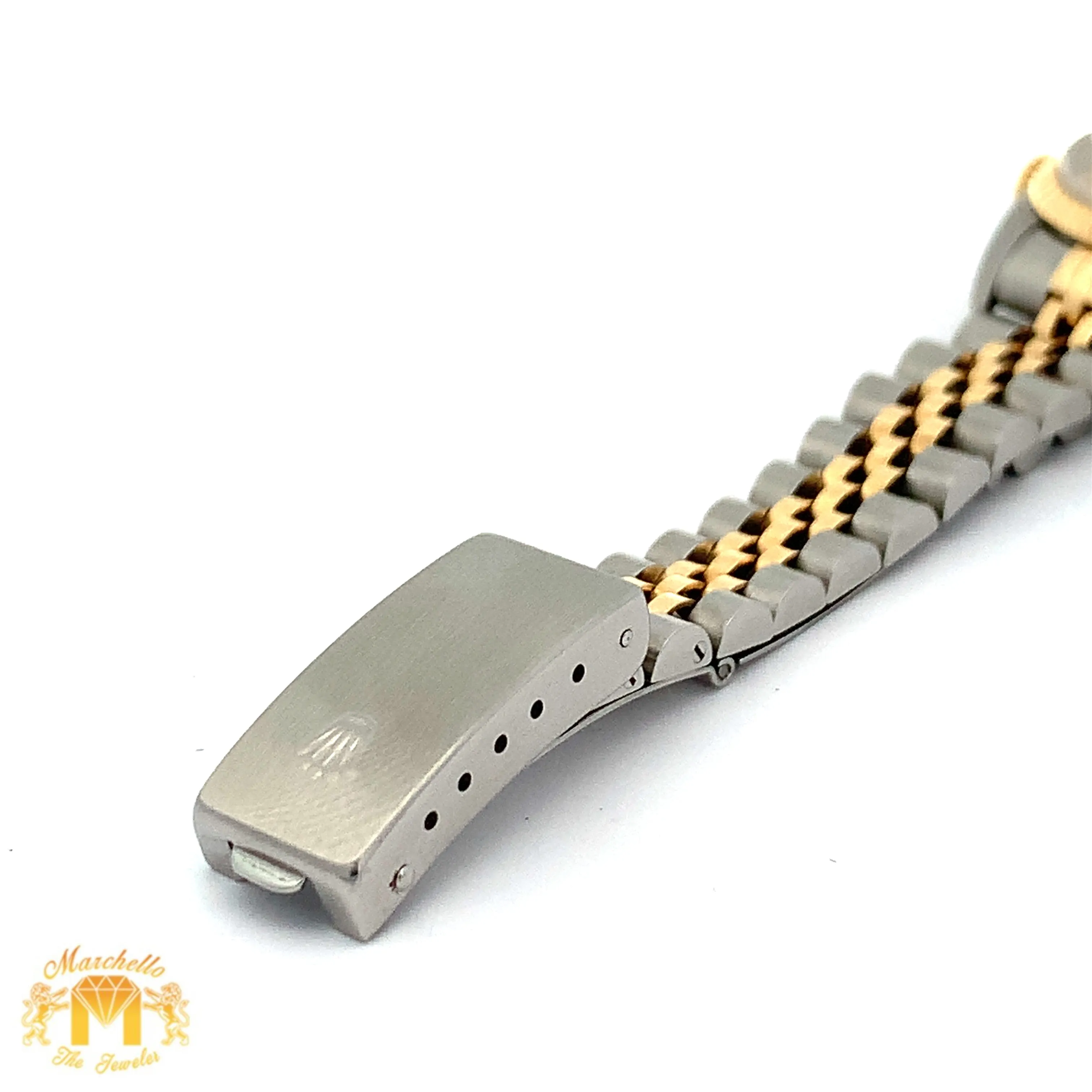 26mm Ladies`Rolex Watch with Two-Tone Jubilee Bracelet (champagne dial, fluted bezel)