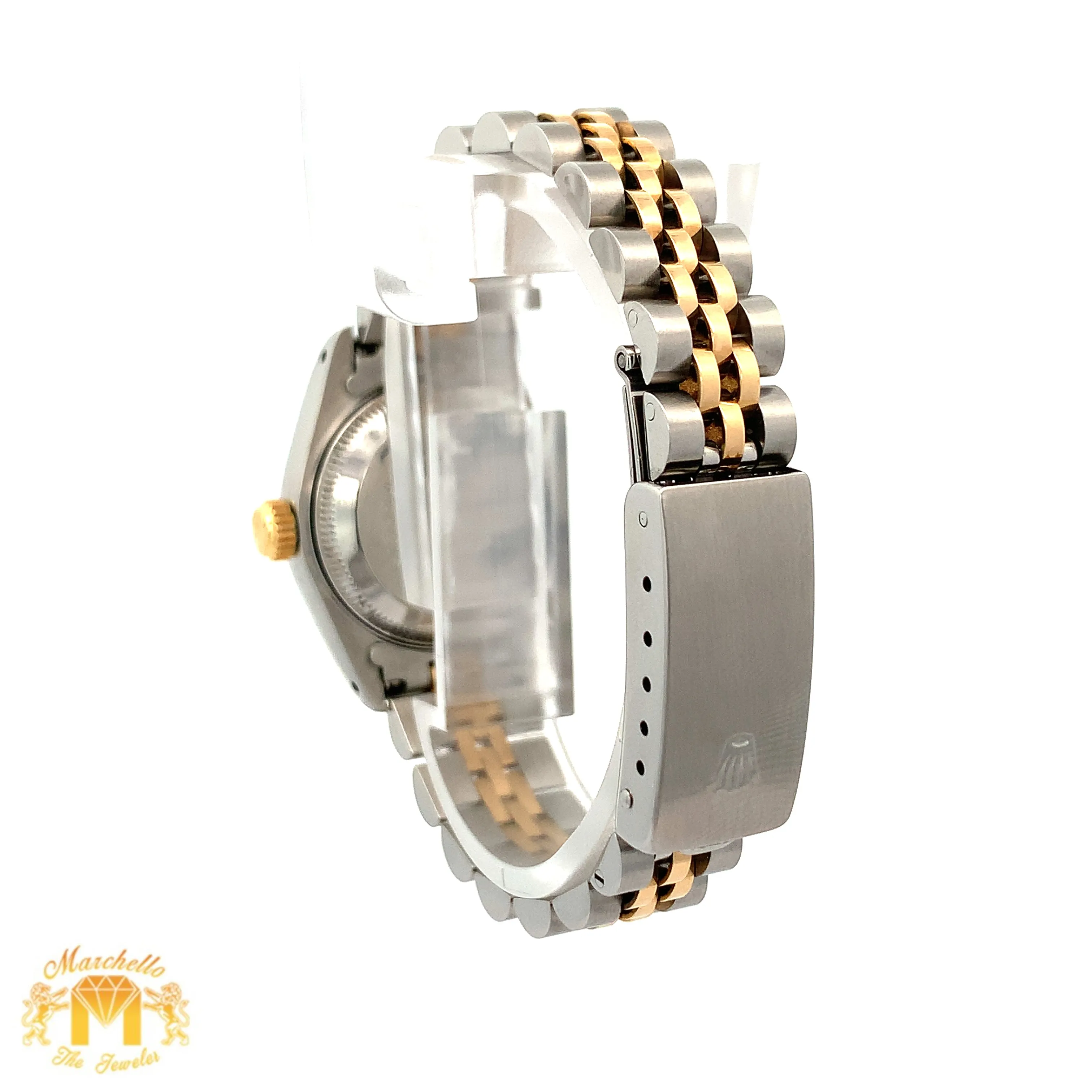 26mm Ladies`Rolex Watch with Two-Tone Jubilee Bracelet (champagne dial, fluted bezel)