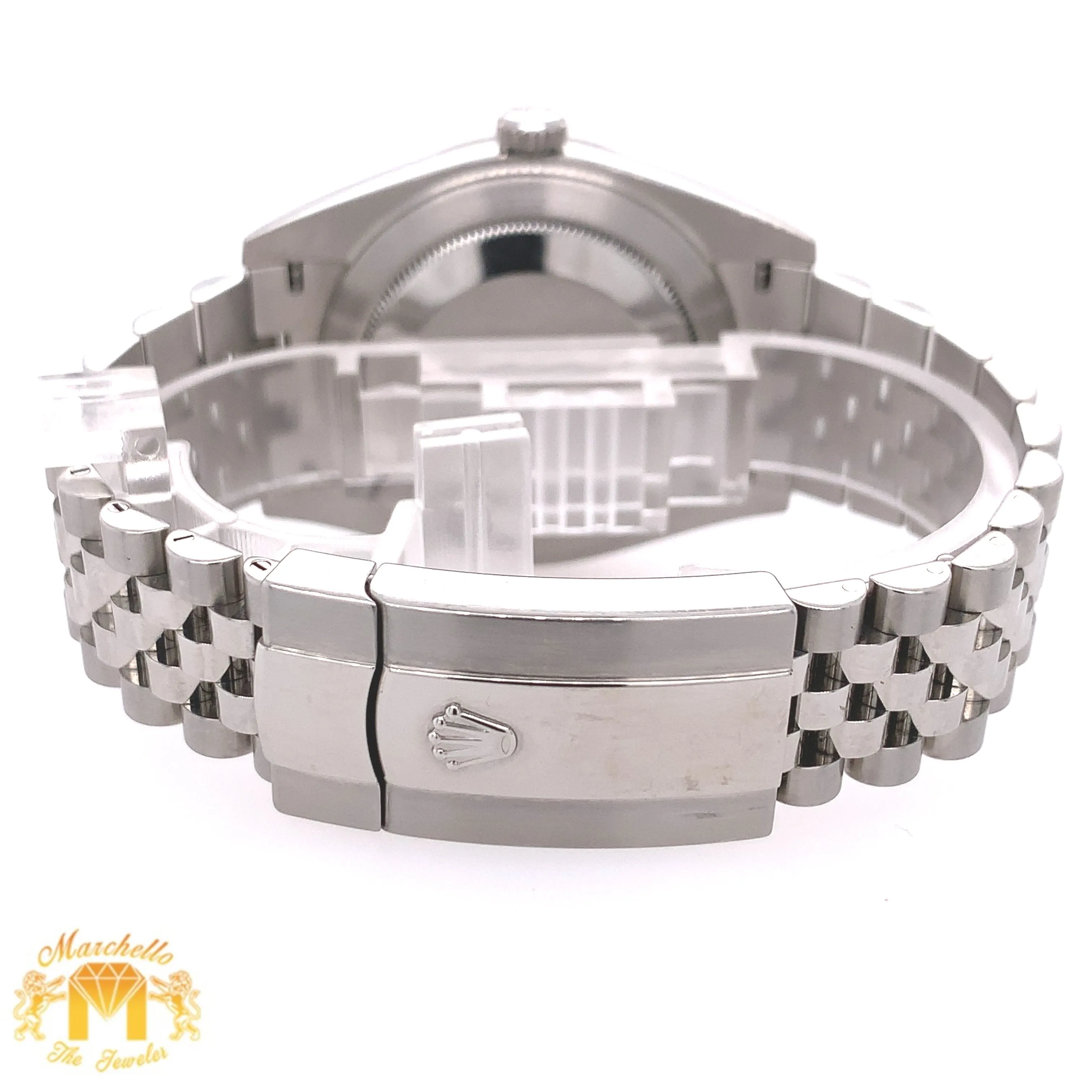 41mm Rolex Datejust 2 Watch with Stainless Steel Jubilee Bracelet (18k white gold fluted bezel)