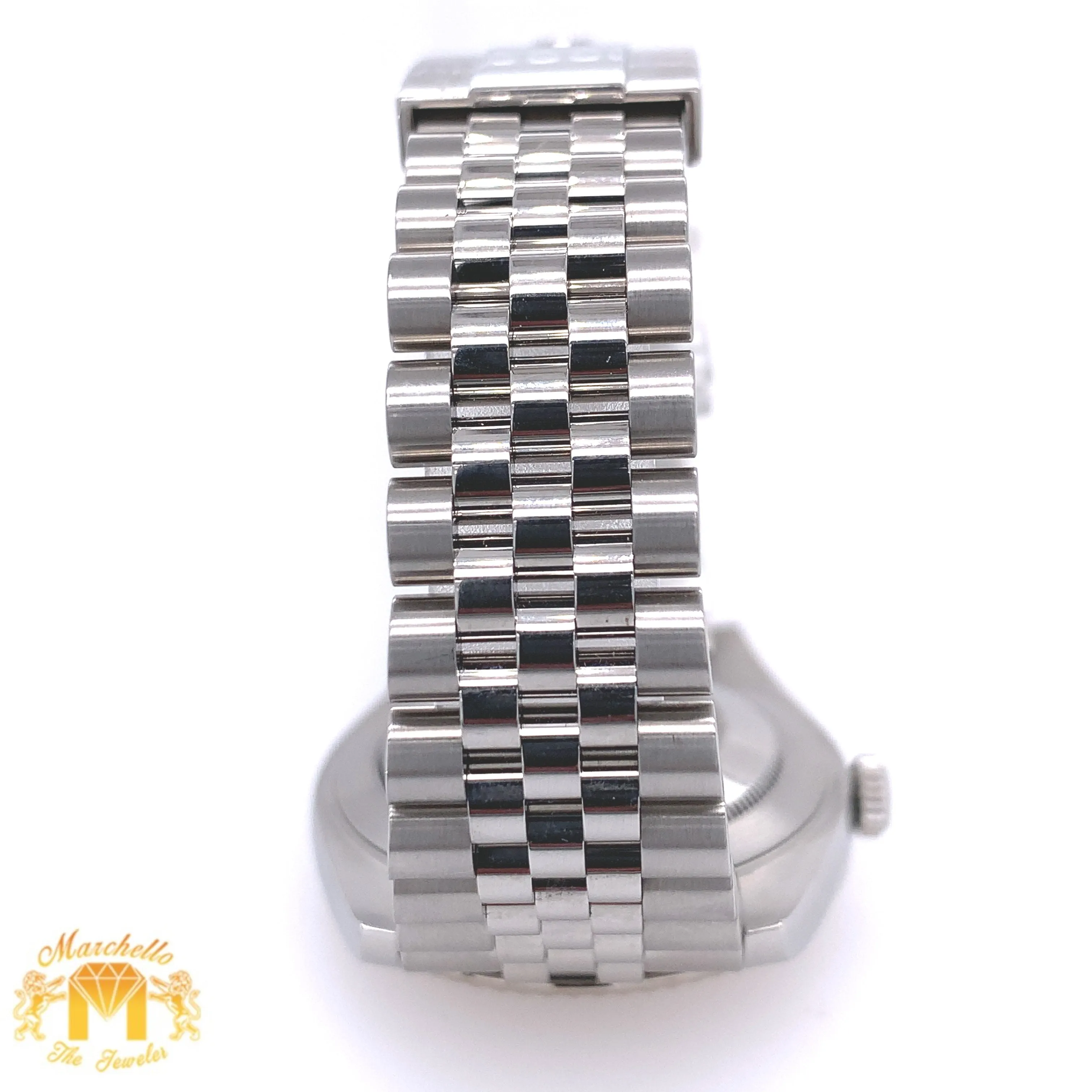 41mm Rolex Datejust 2 Watch with Stainless Steel Jubilee Bracelet (18k white gold fluted bezel)