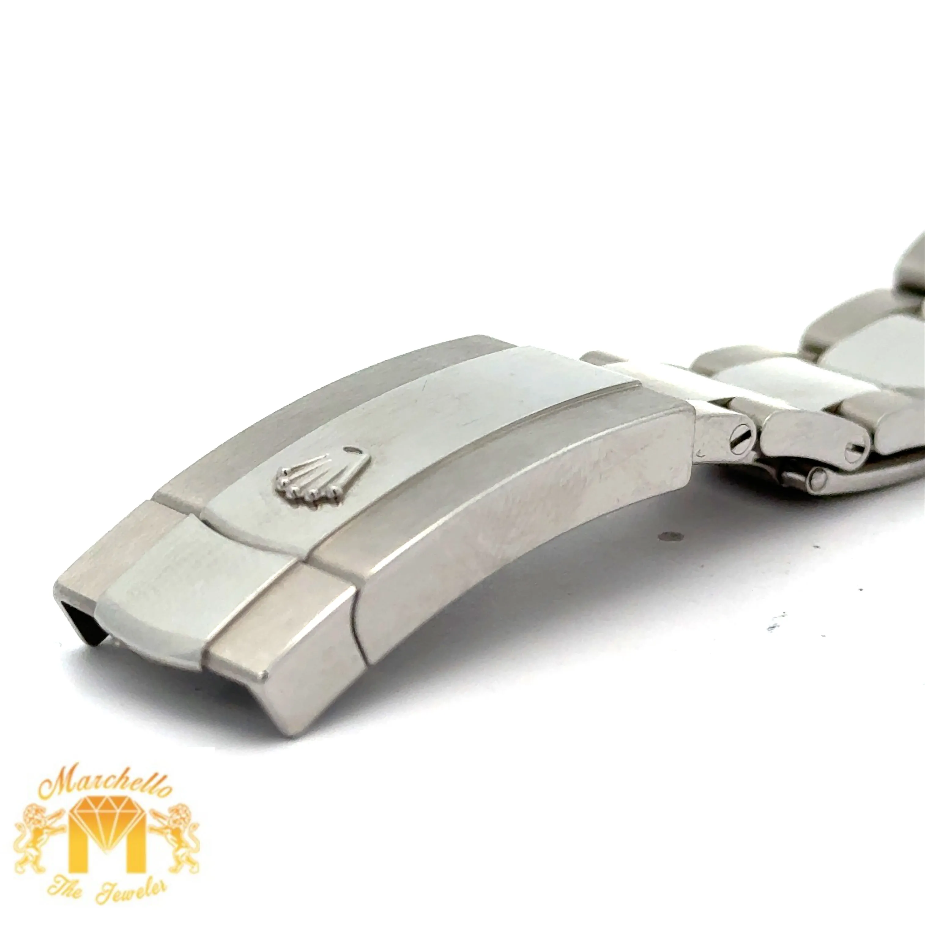 41mm Rolex Watch with Stainless Steel Oyster Bracelet (Rolex papers, white dial, fluted bezel) (Model number: 126334)
