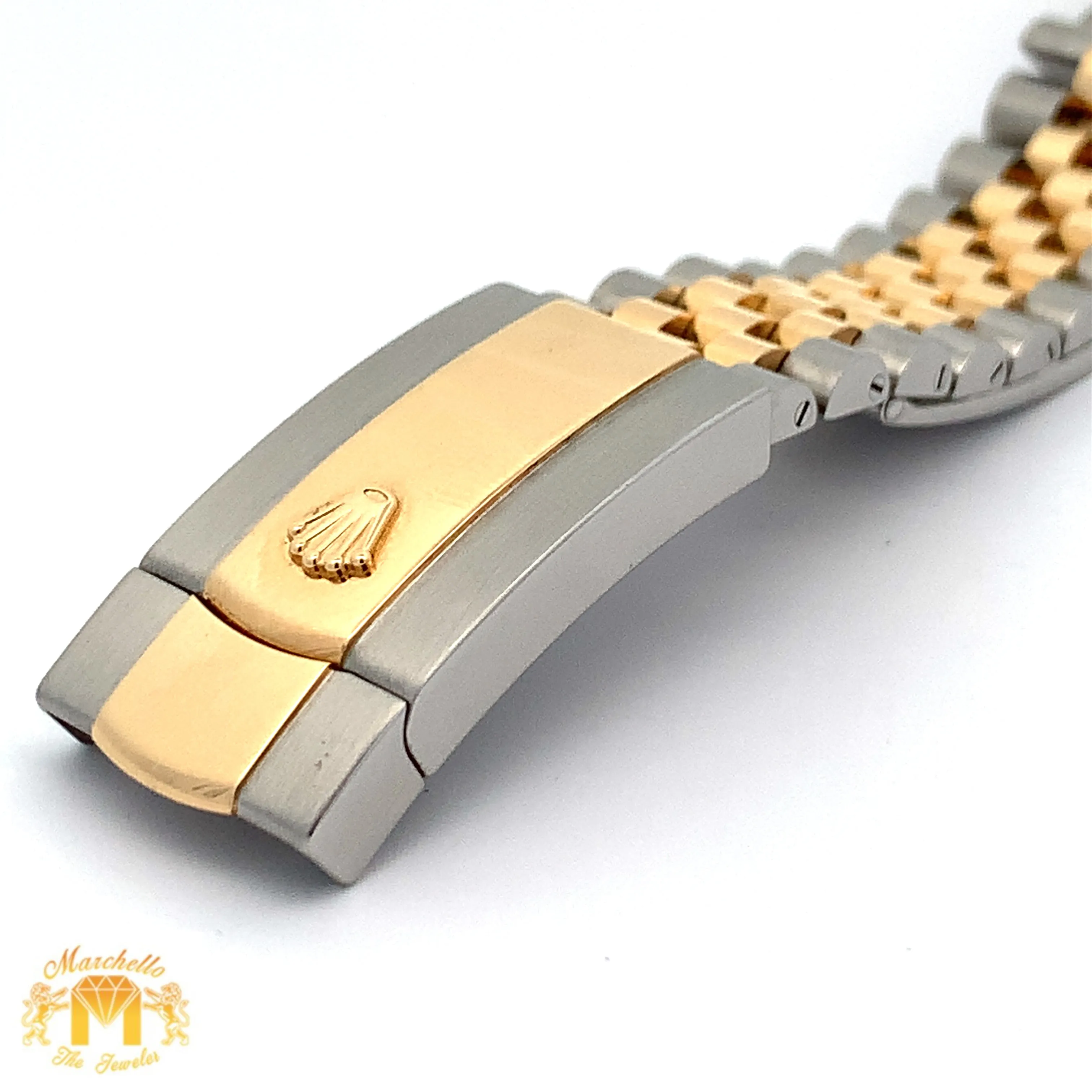 41mm Rolex Watch with Two-Tone Jubilee Bracelet (smooth bezel, champagne dial)