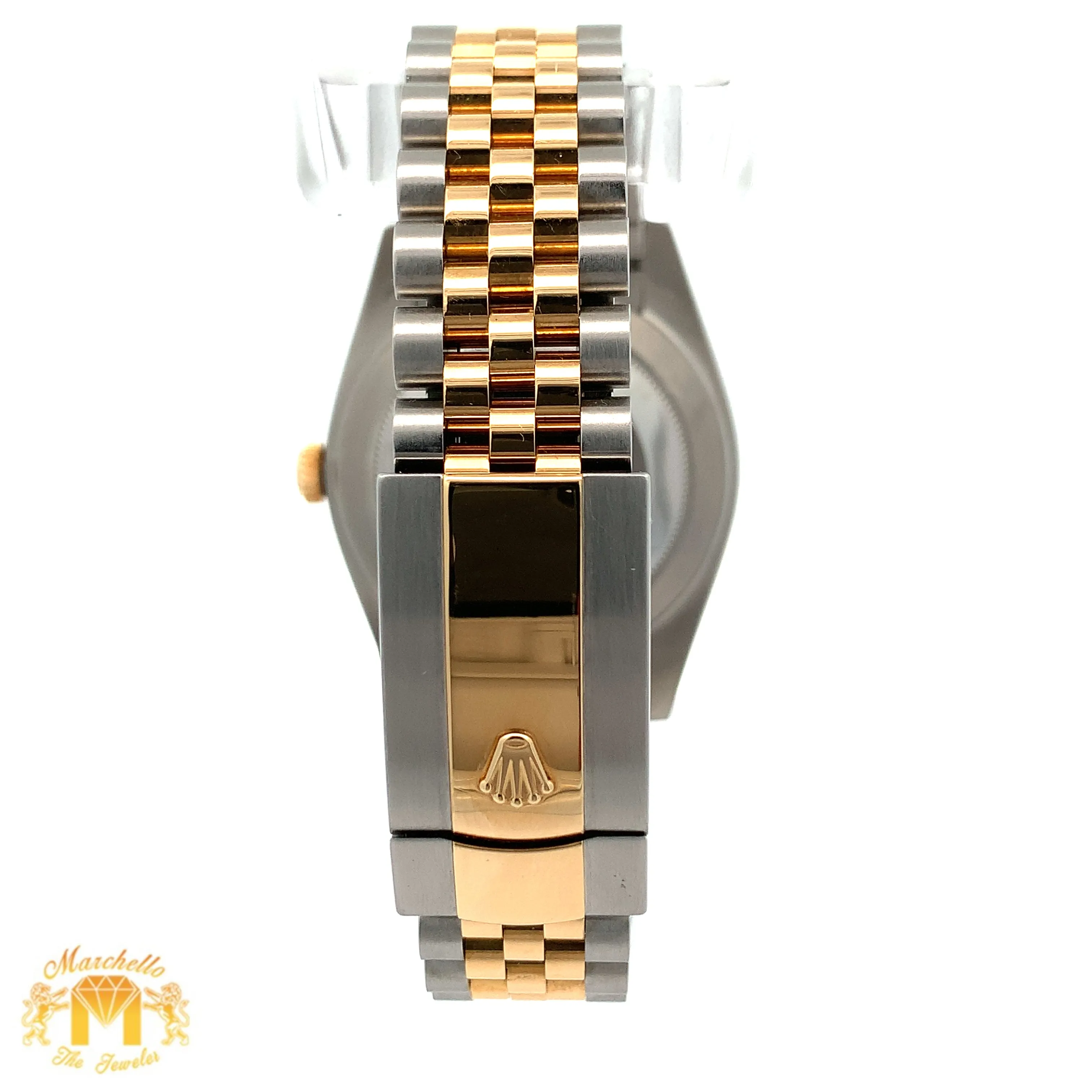 41mm Rolex Watch with Two-Tone Jubilee Bracelet (smooth bezel, champagne dial)