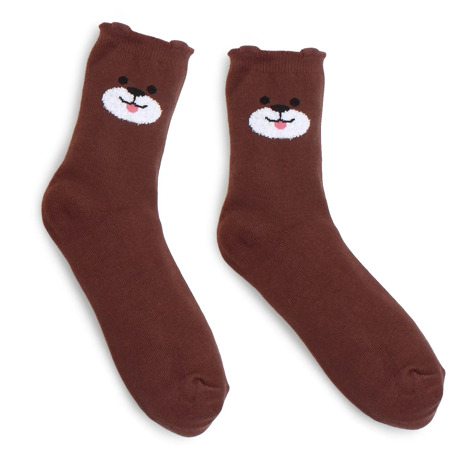(5 Pairs) Womens winter animal socks (Crew 5pairs) GC15
