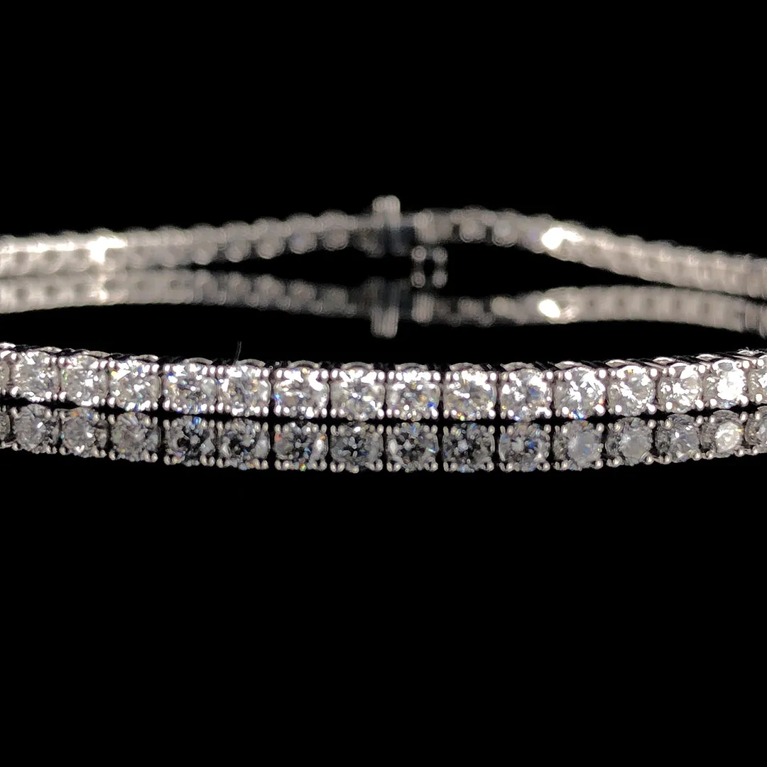5 TCW Round Diamond tennis Bracelet