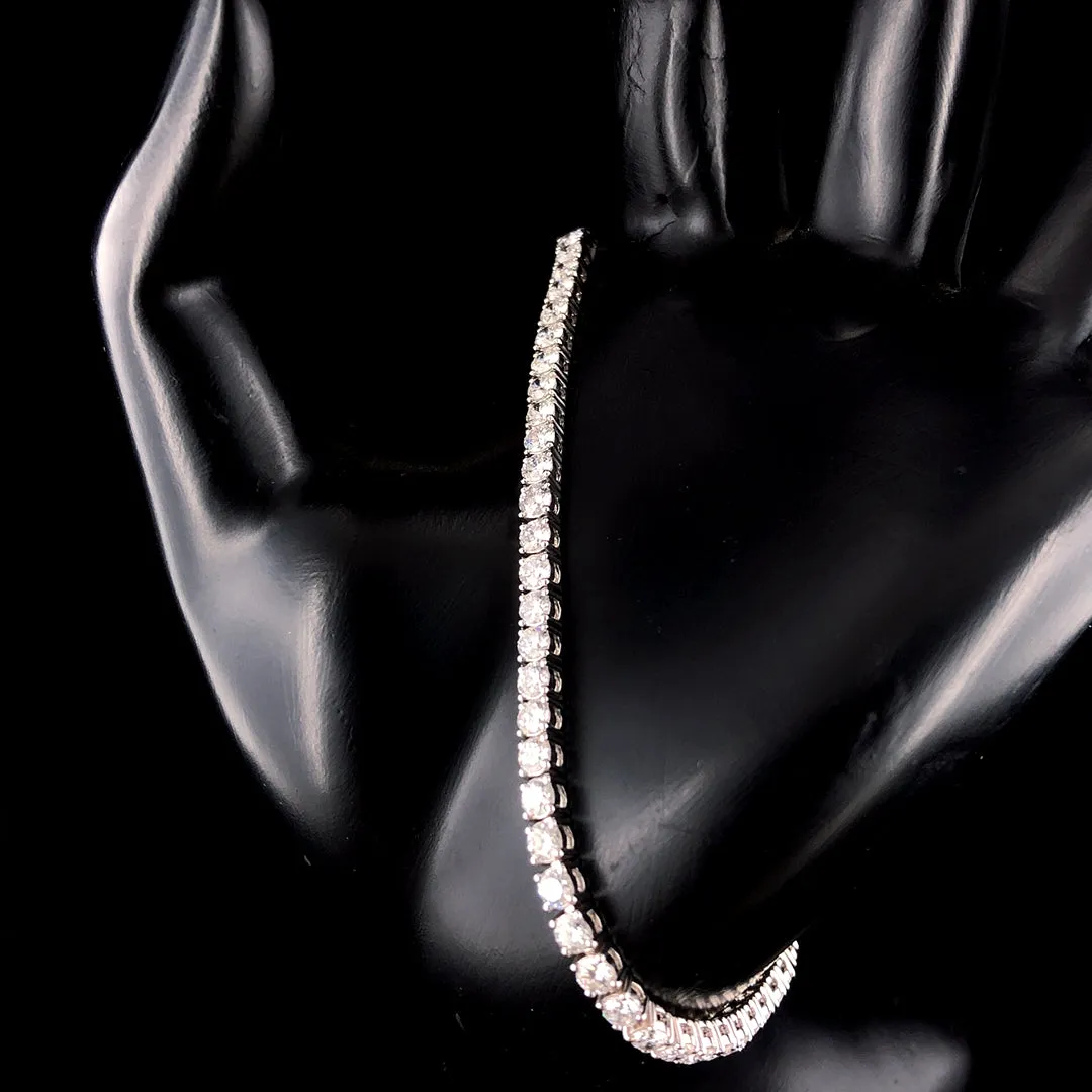 5 TCW Round Diamond tennis Bracelet
