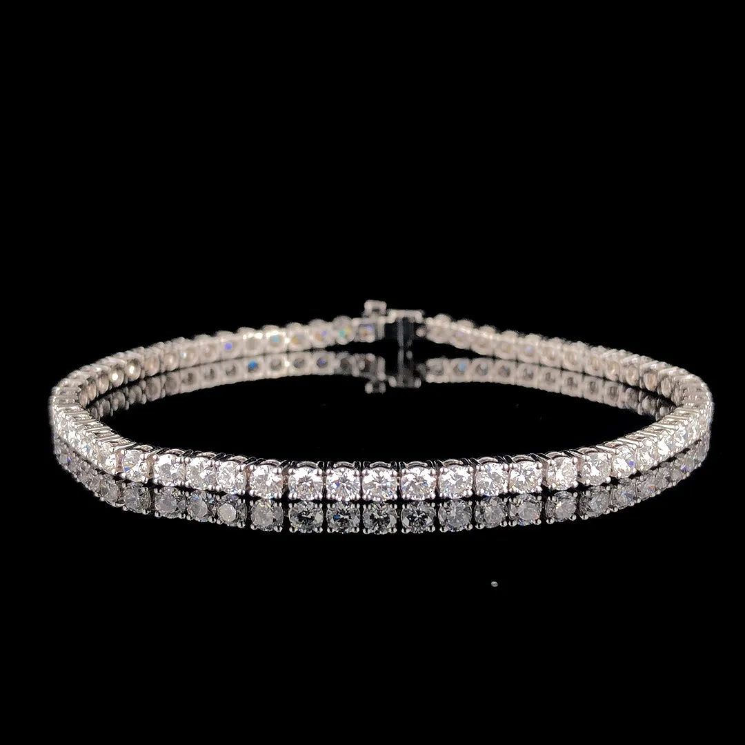 5 TCW Round Diamond tennis Bracelet