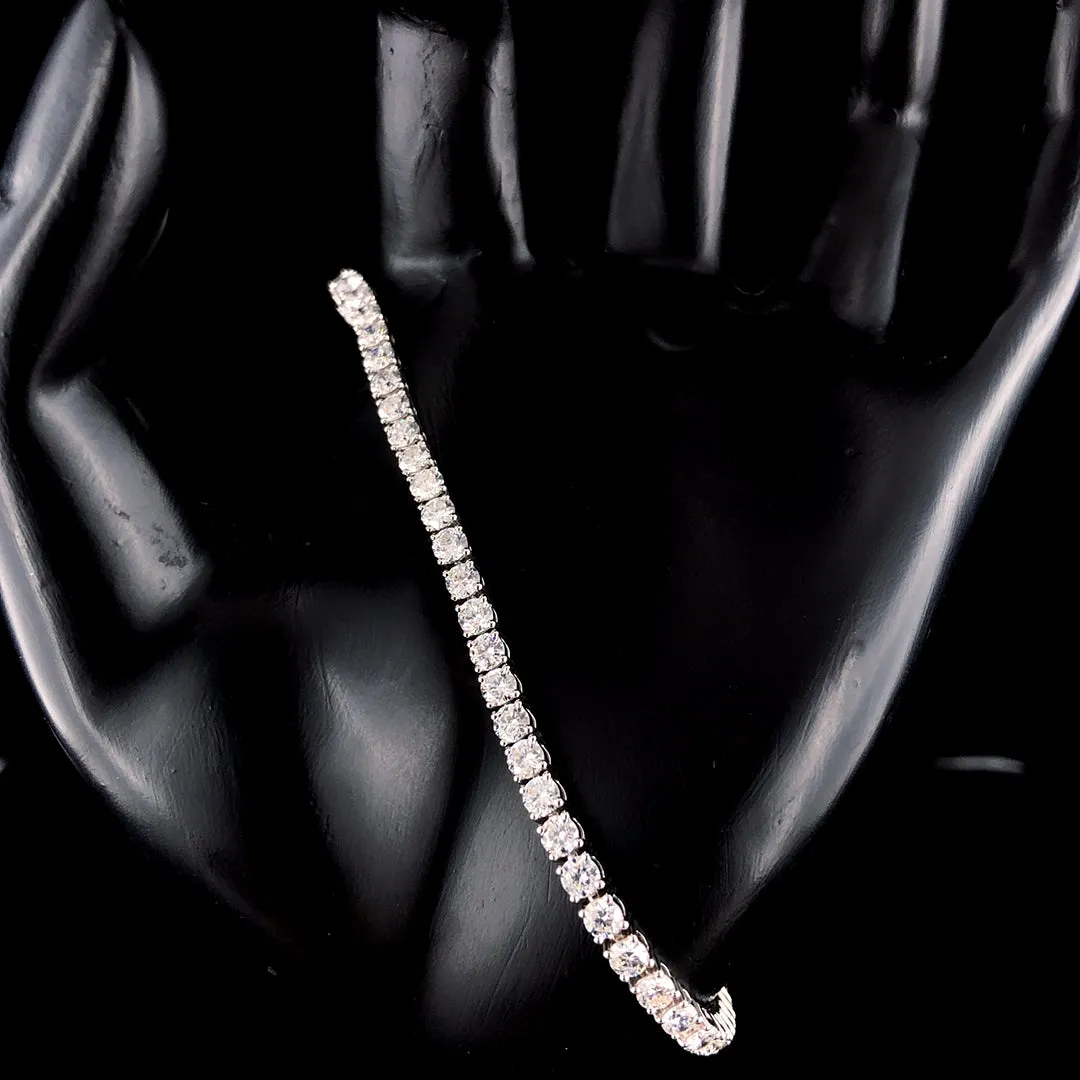 5 TCW Round Diamond tennis Bracelet