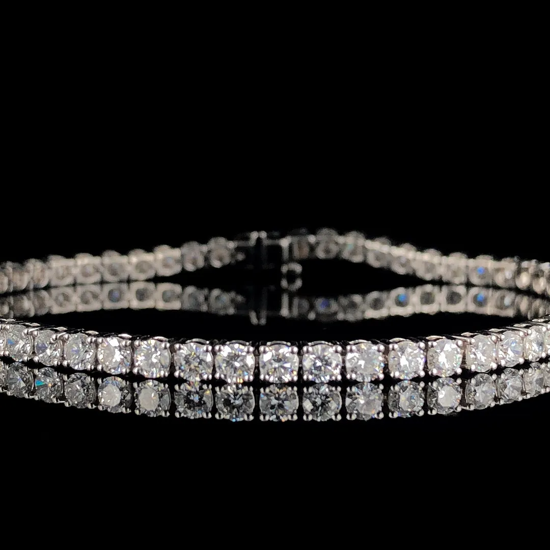 5 TCW Round Diamond tennis Bracelet
