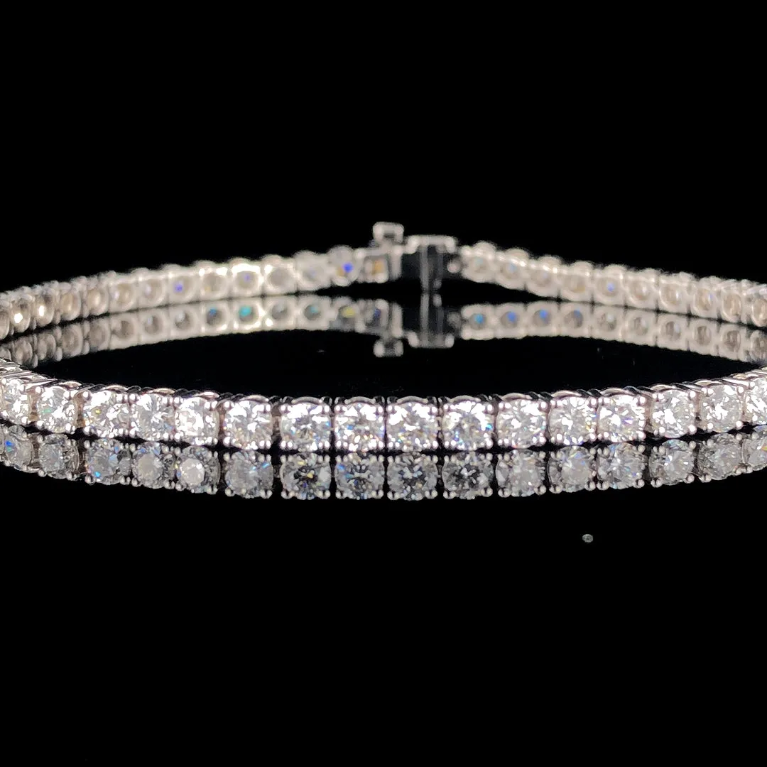 5 TCW Round Diamond tennis Bracelet