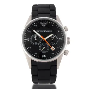Analogue Silicon Black Wrist Watch