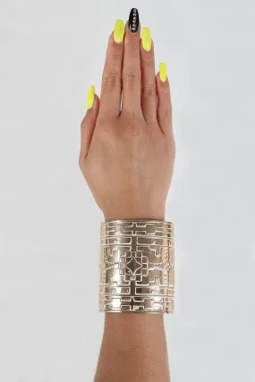 Aztec Metal Cuff Bracelet