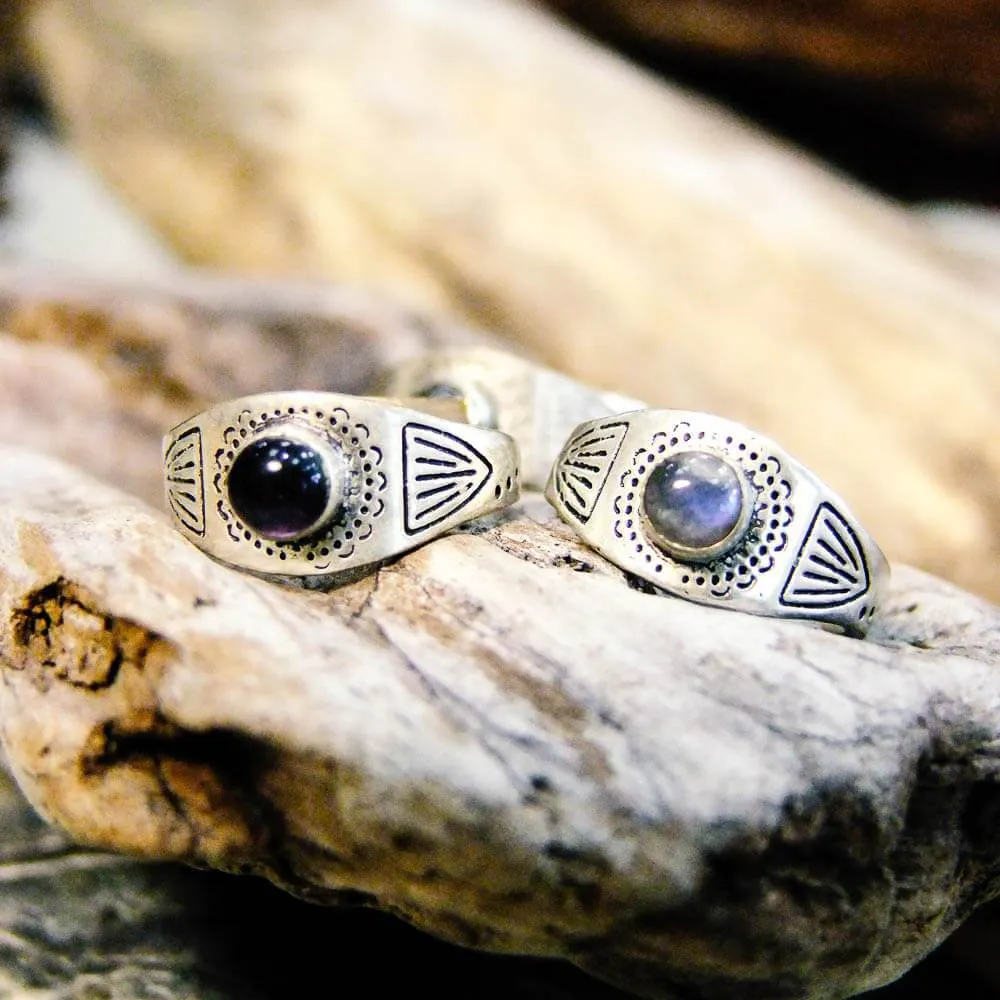Aztec Silver Plated Ring