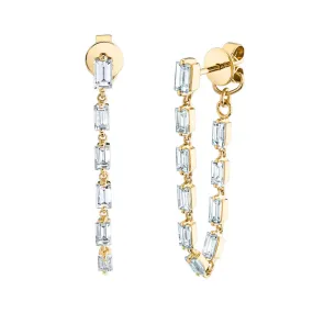BAGUETTE DIAMOND LOOP EARRINGS