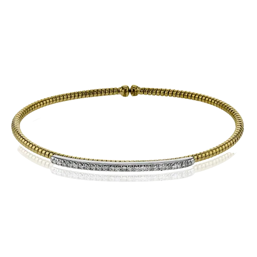 Bangle in 18k Gold with Diamonds LB2151-Y WHITE 18K X 2T