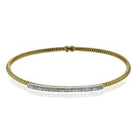 Bangle in 18k Gold with Diamonds LB2151-Y WHITE 18K X 2T