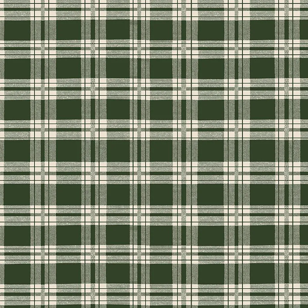 Better Not Pout by Clothworks PLAID/FOREST
