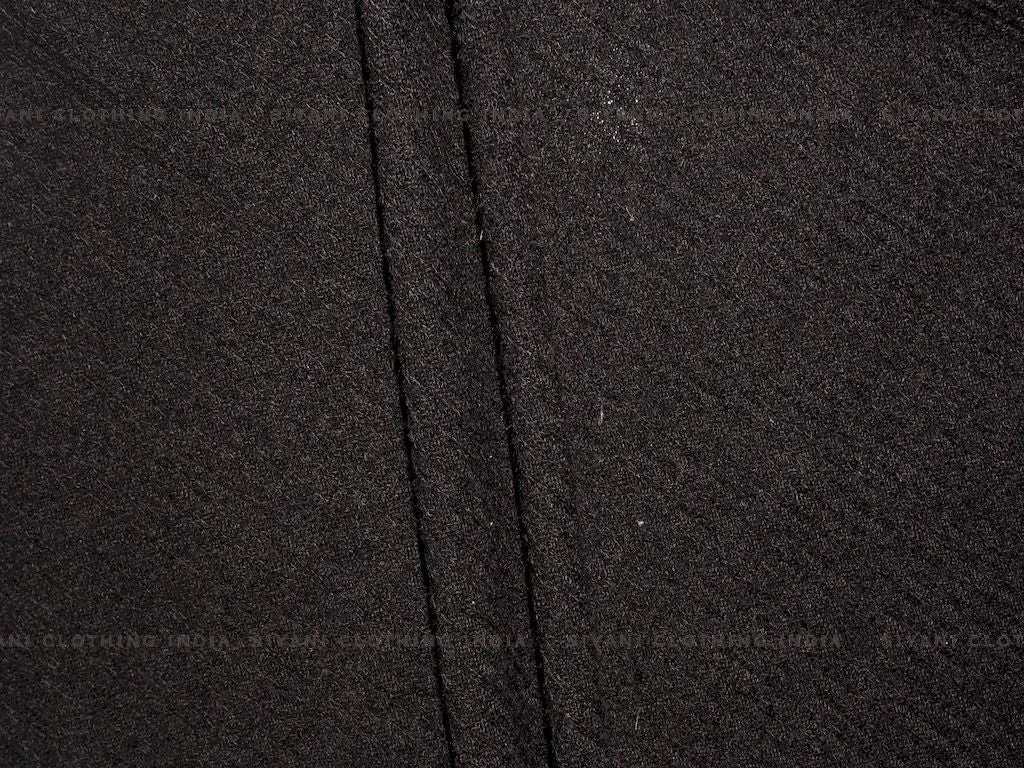 Black Woven Wool Fabric