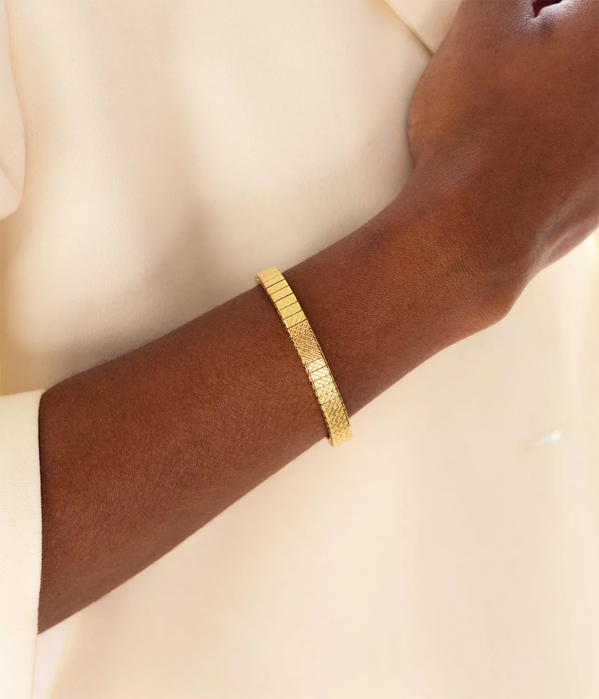 Bracelet Jonc Kelyna (Acier doré)